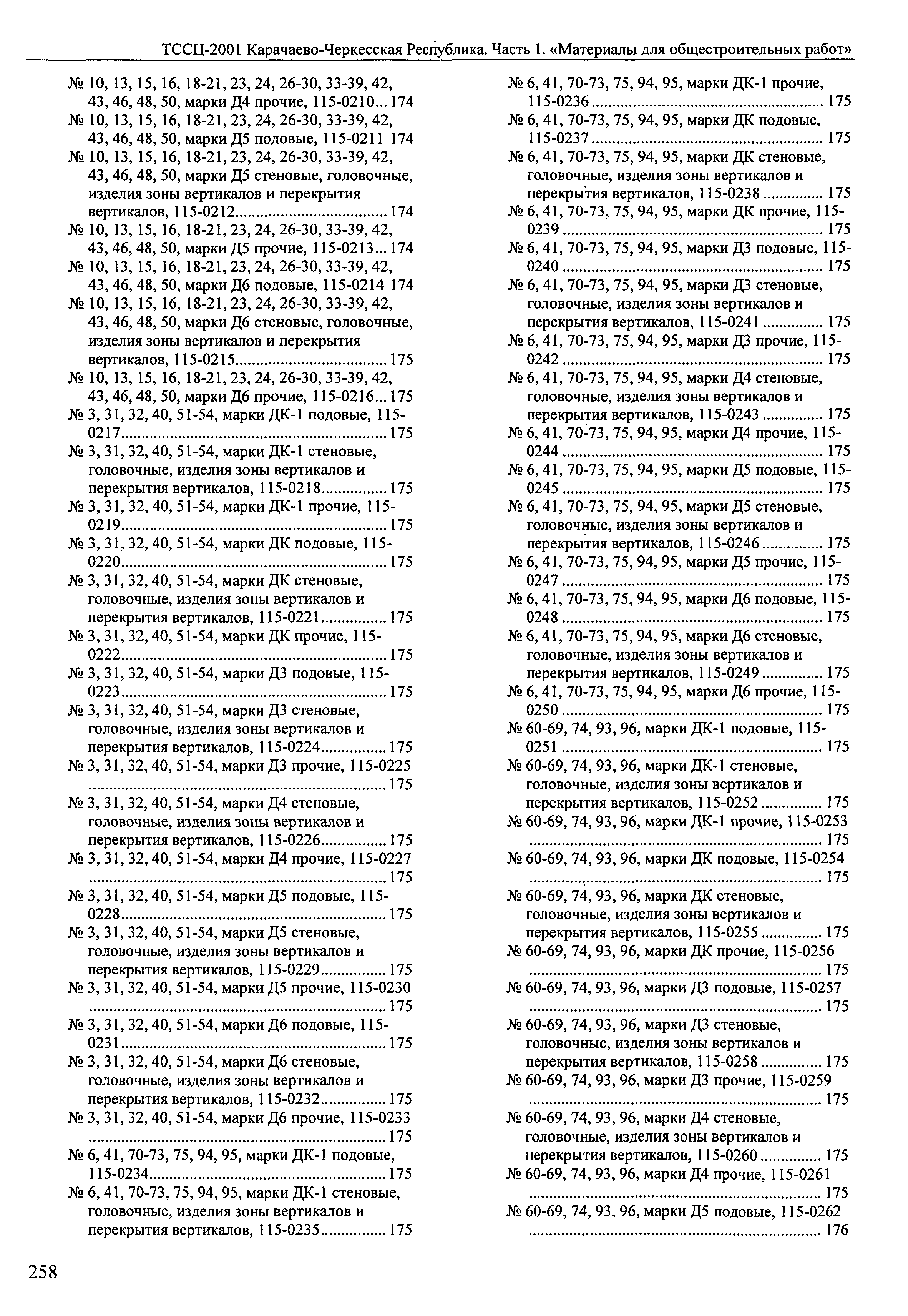 ТССЦ Карачаево-Черкесская Республика 01-2001