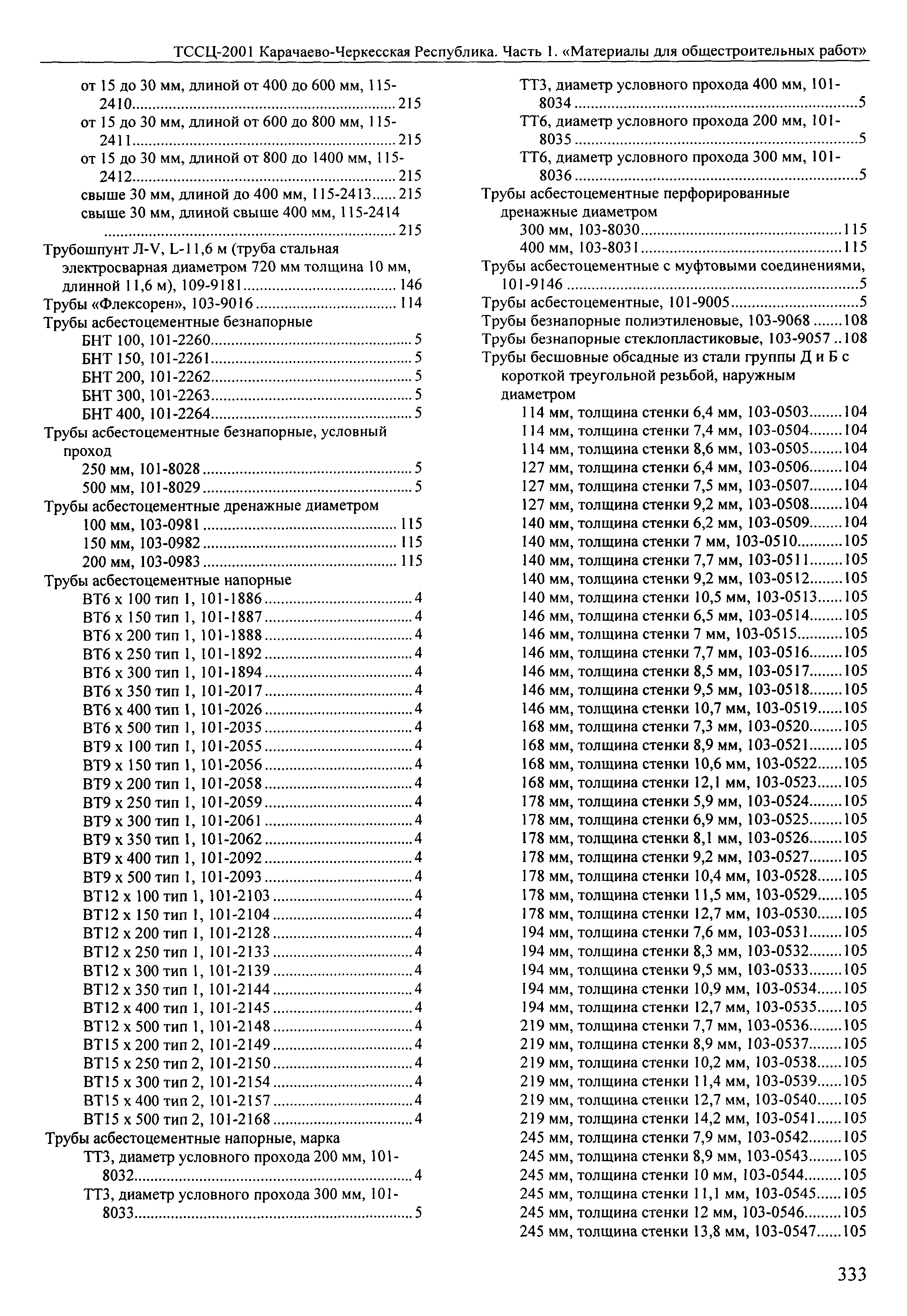 ТССЦ Карачаево-Черкесская Республика 01-2001