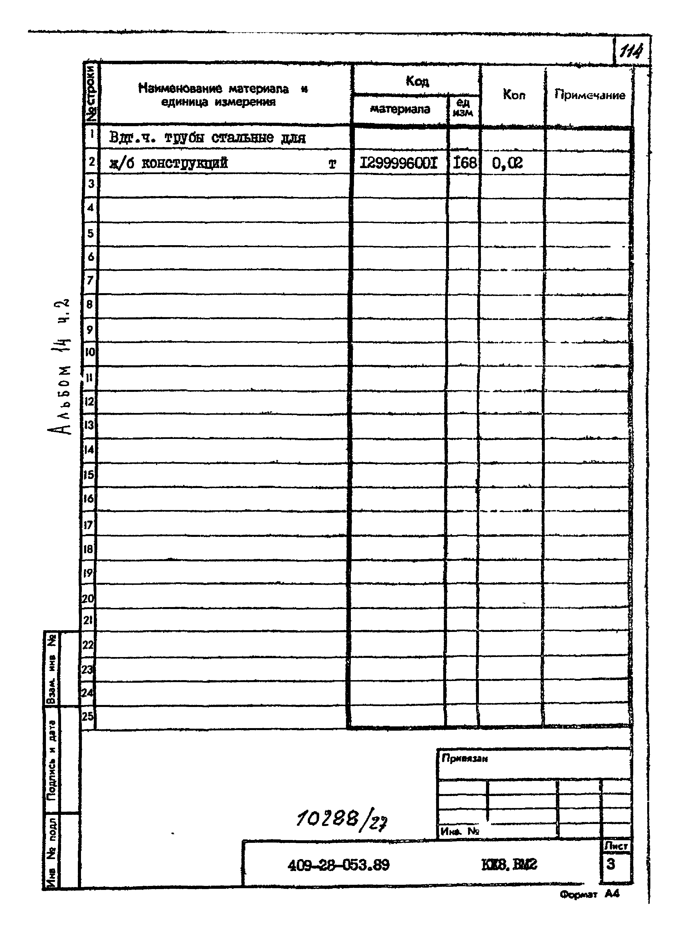 Типовые проектные решения 409-28-053.89