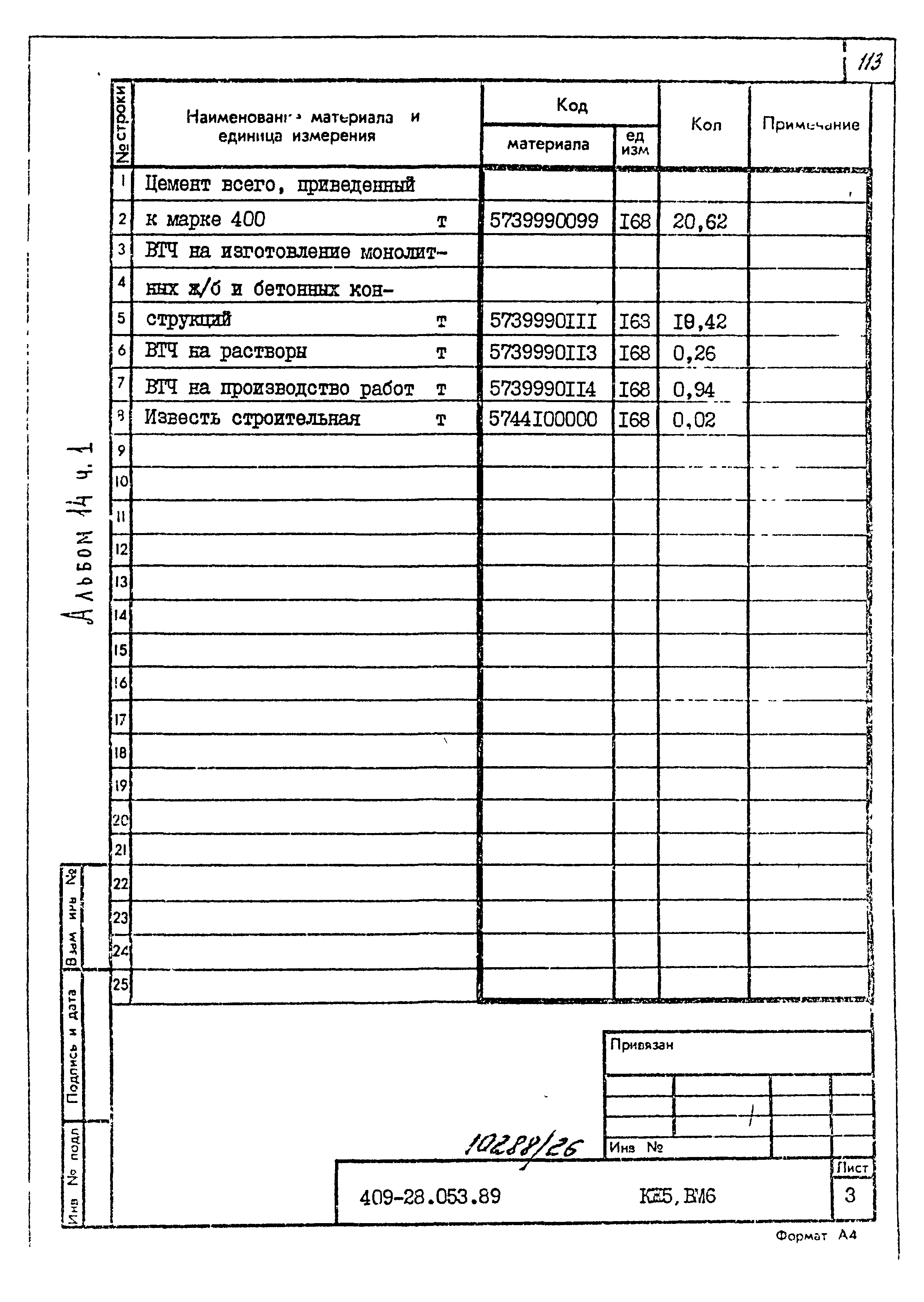 Типовые проектные решения 409-28-053.89