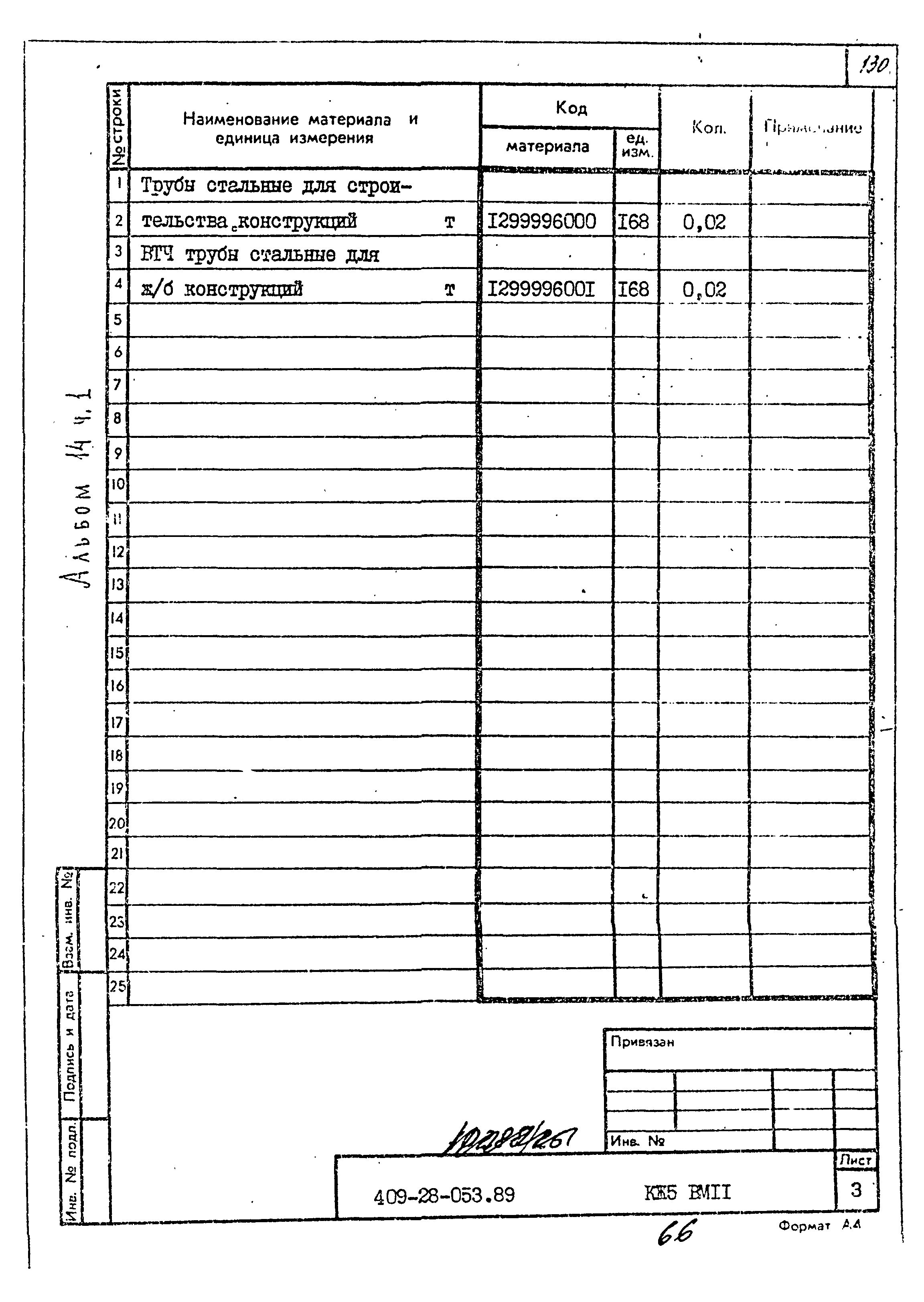 Типовые проектные решения 409-28-053.89