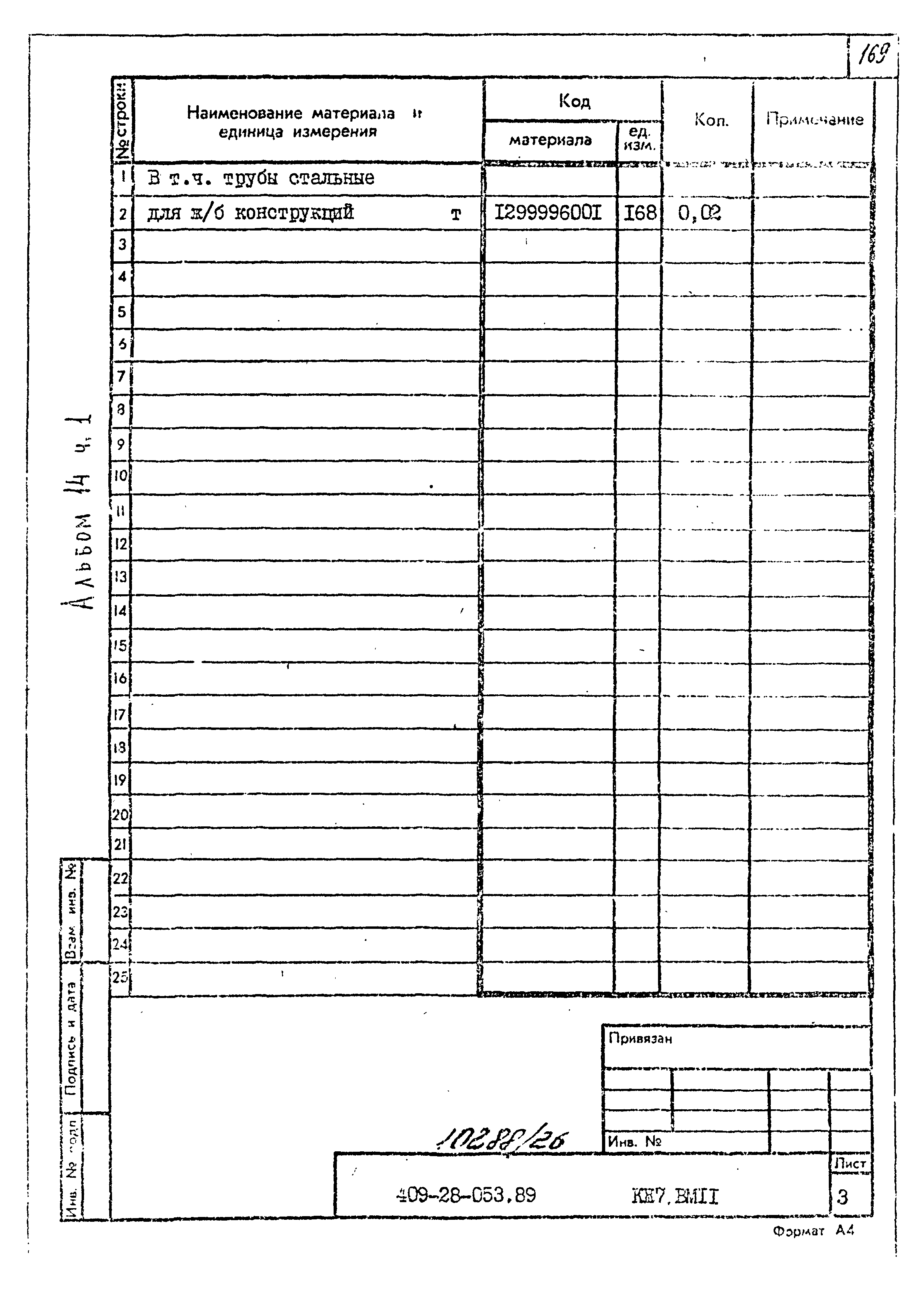 Типовые проектные решения 409-28-053.89