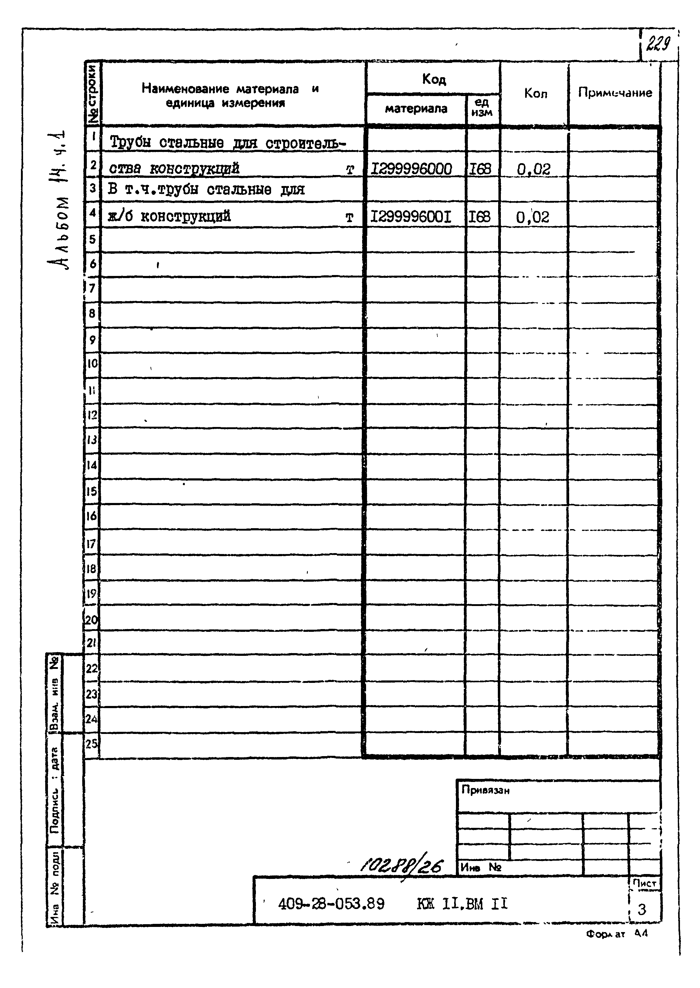 Типовые проектные решения 409-28-053.89