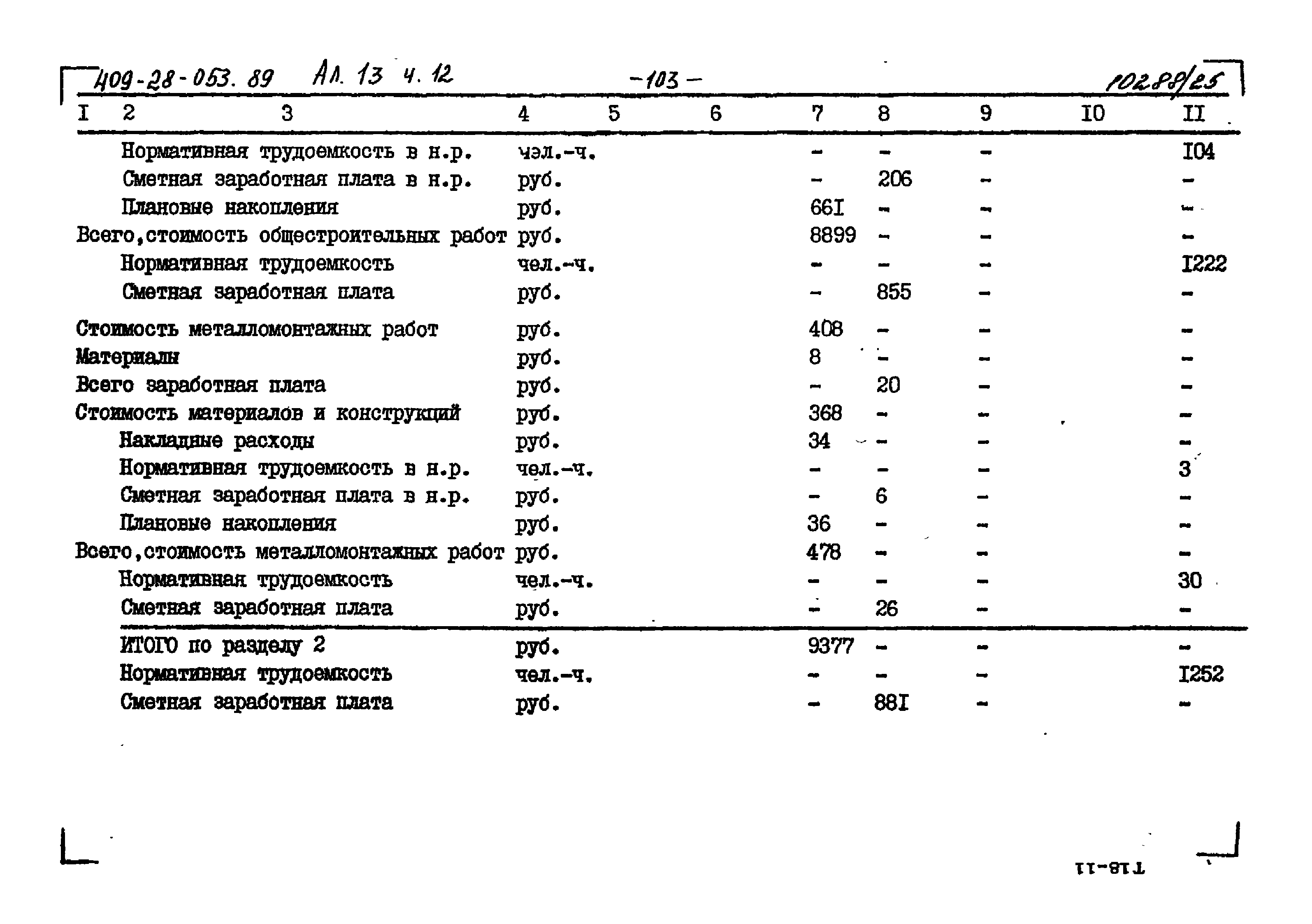 Типовые проектные решения 409-28-053.89