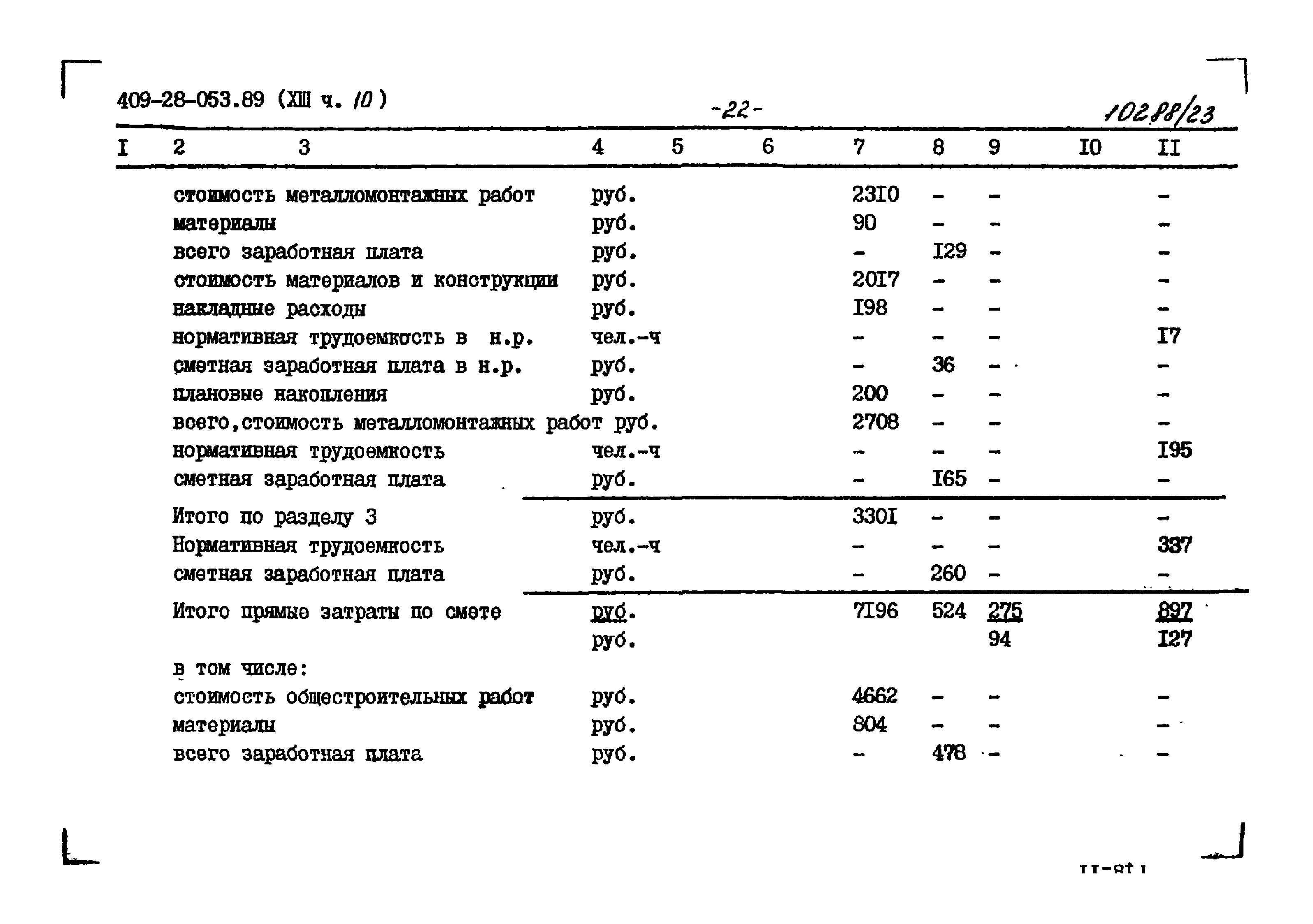 Типовые проектные решения 409-28-053.89