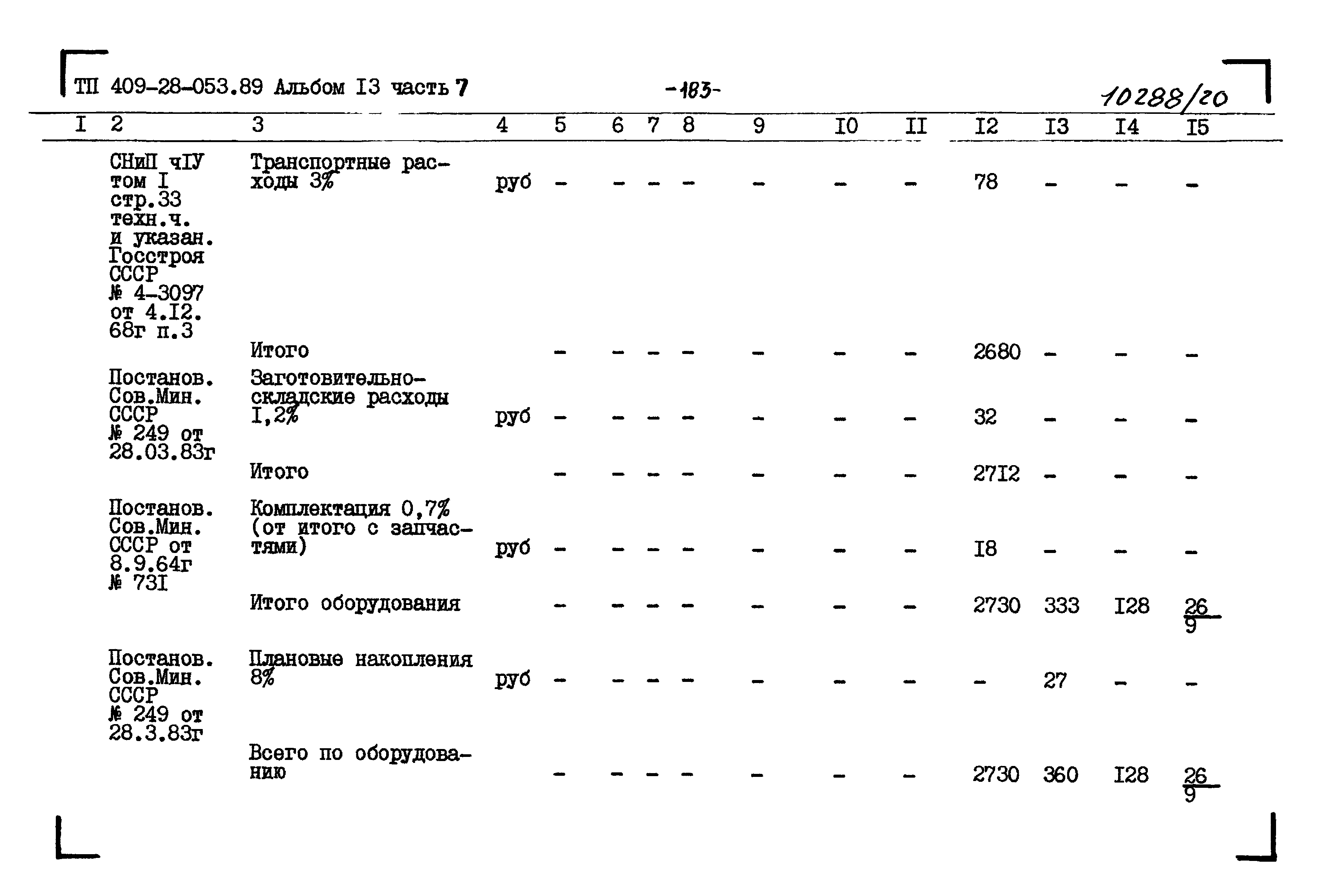 Типовые проектные решения 409-28-053.89