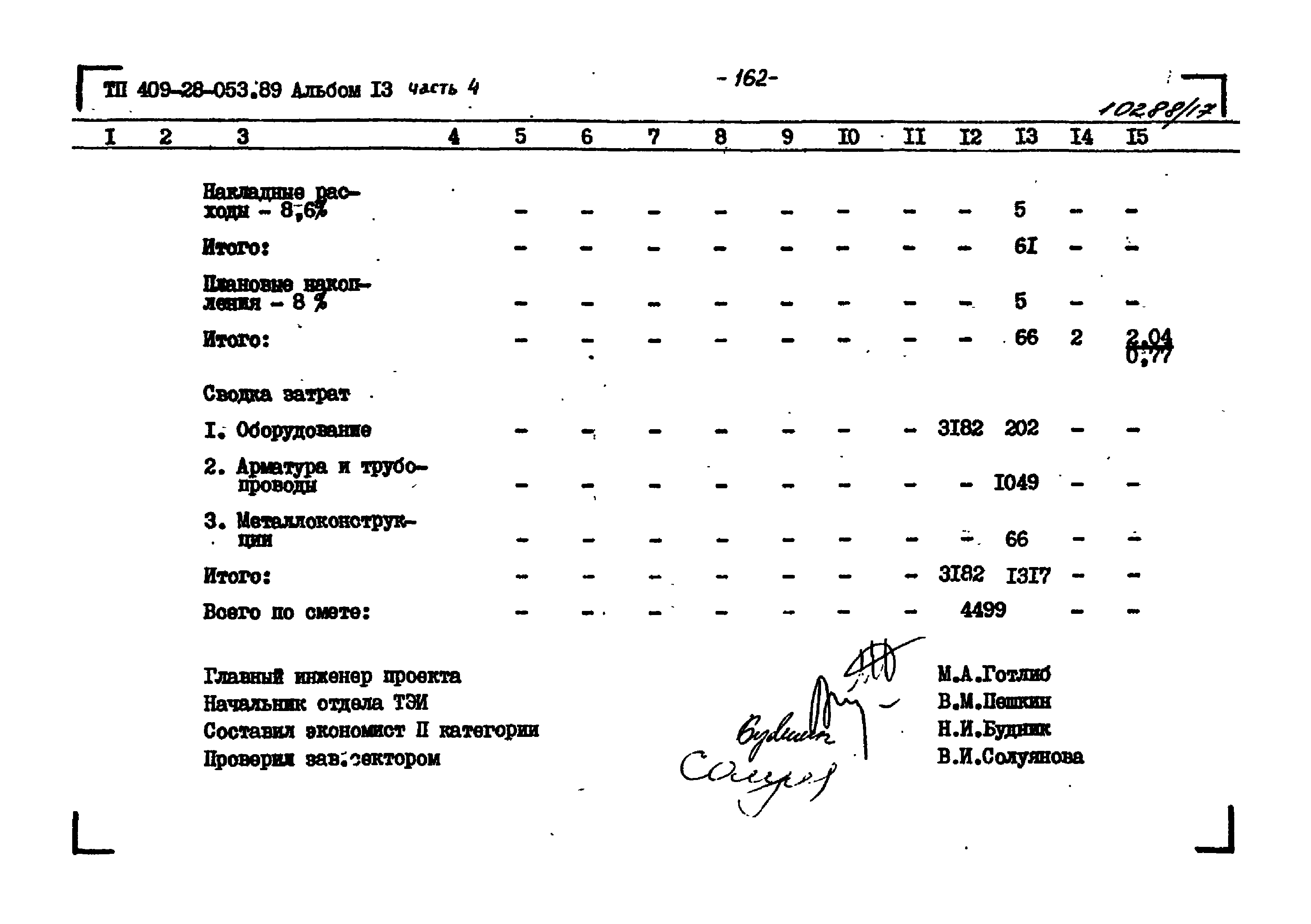 Типовые проектные решения 409-28-053.89