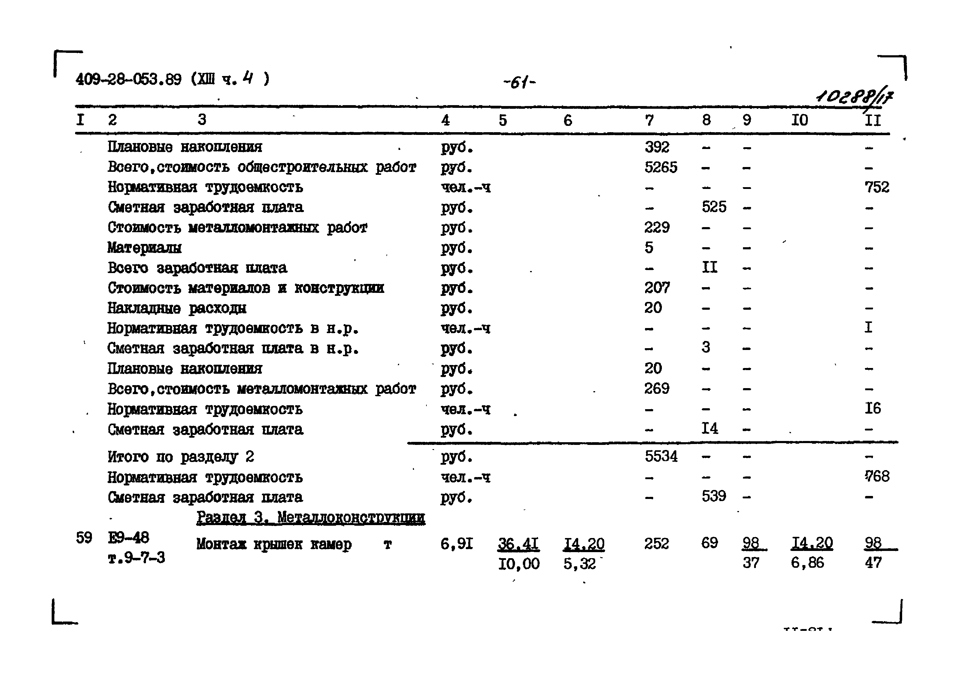 Типовые проектные решения 409-28-053.89