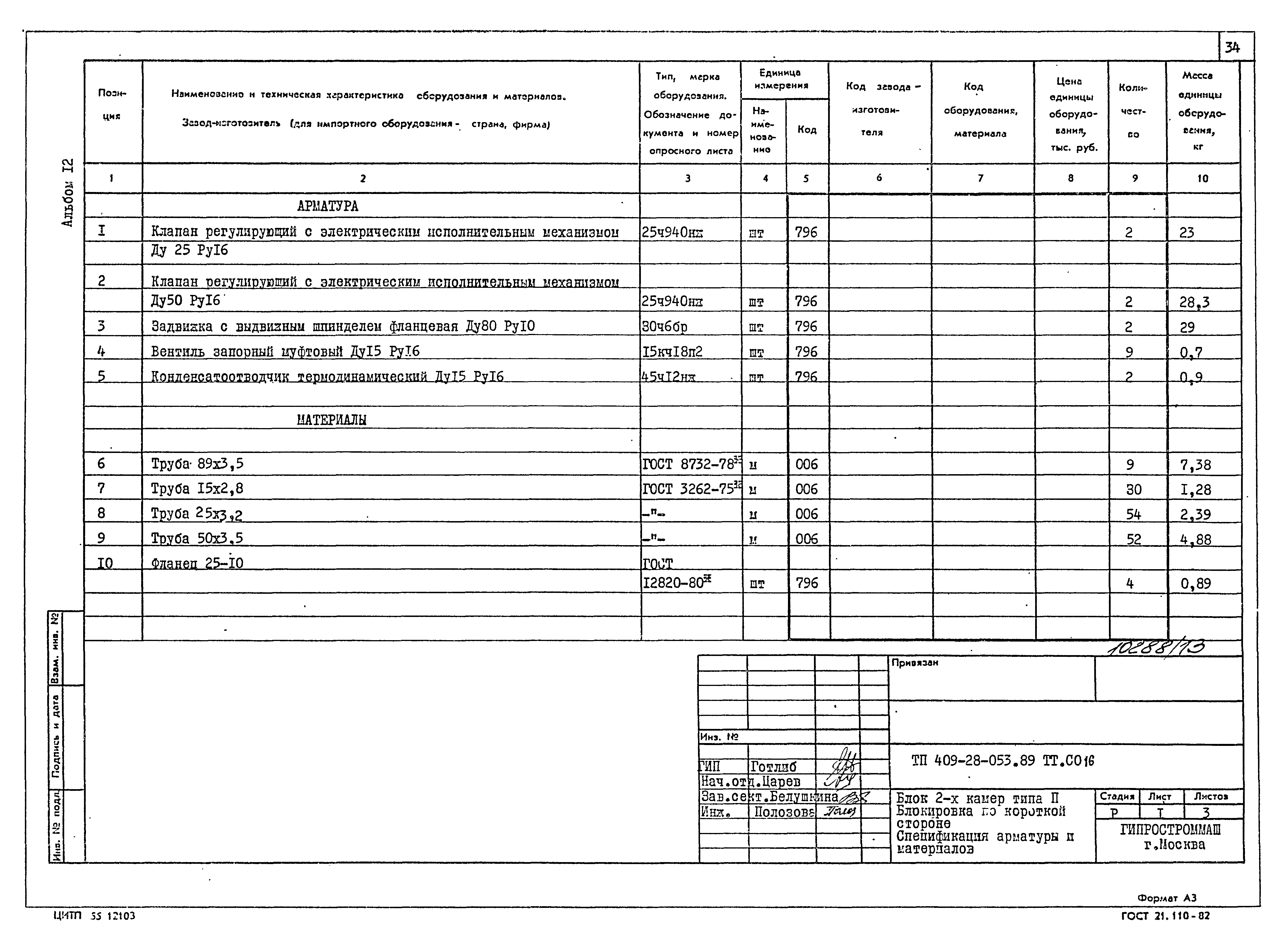 Типовые проектные решения 409-28-053.89