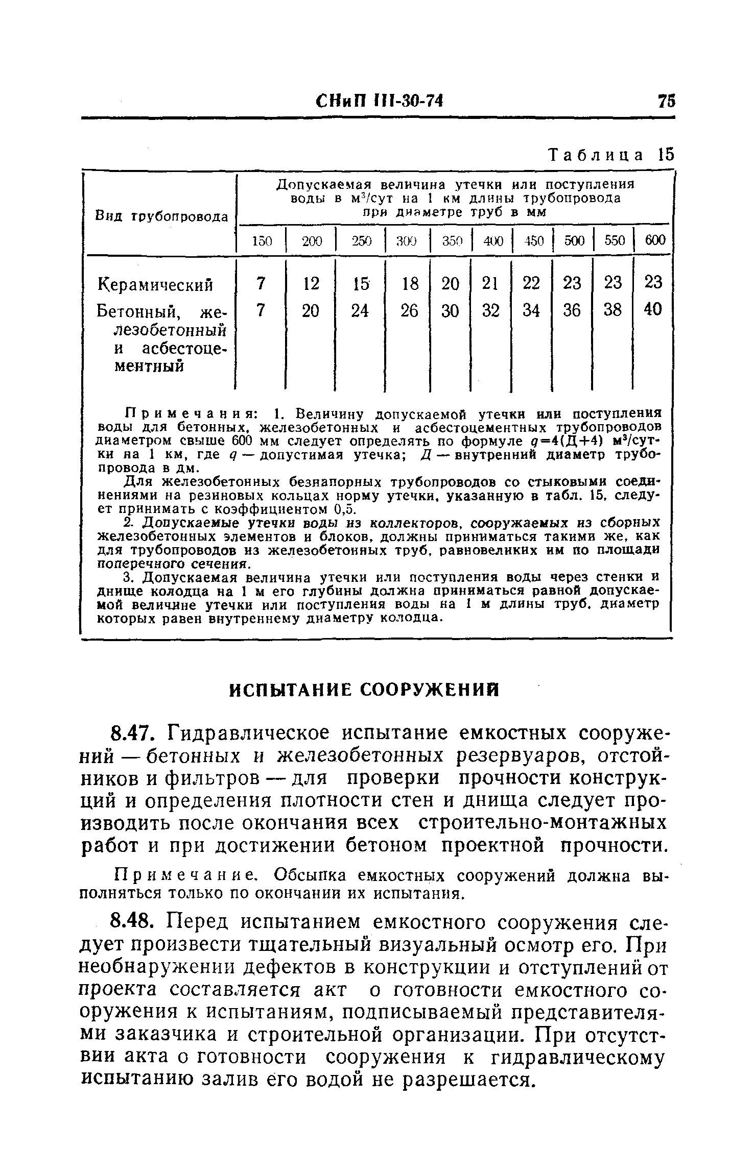 СНиП III-30-74