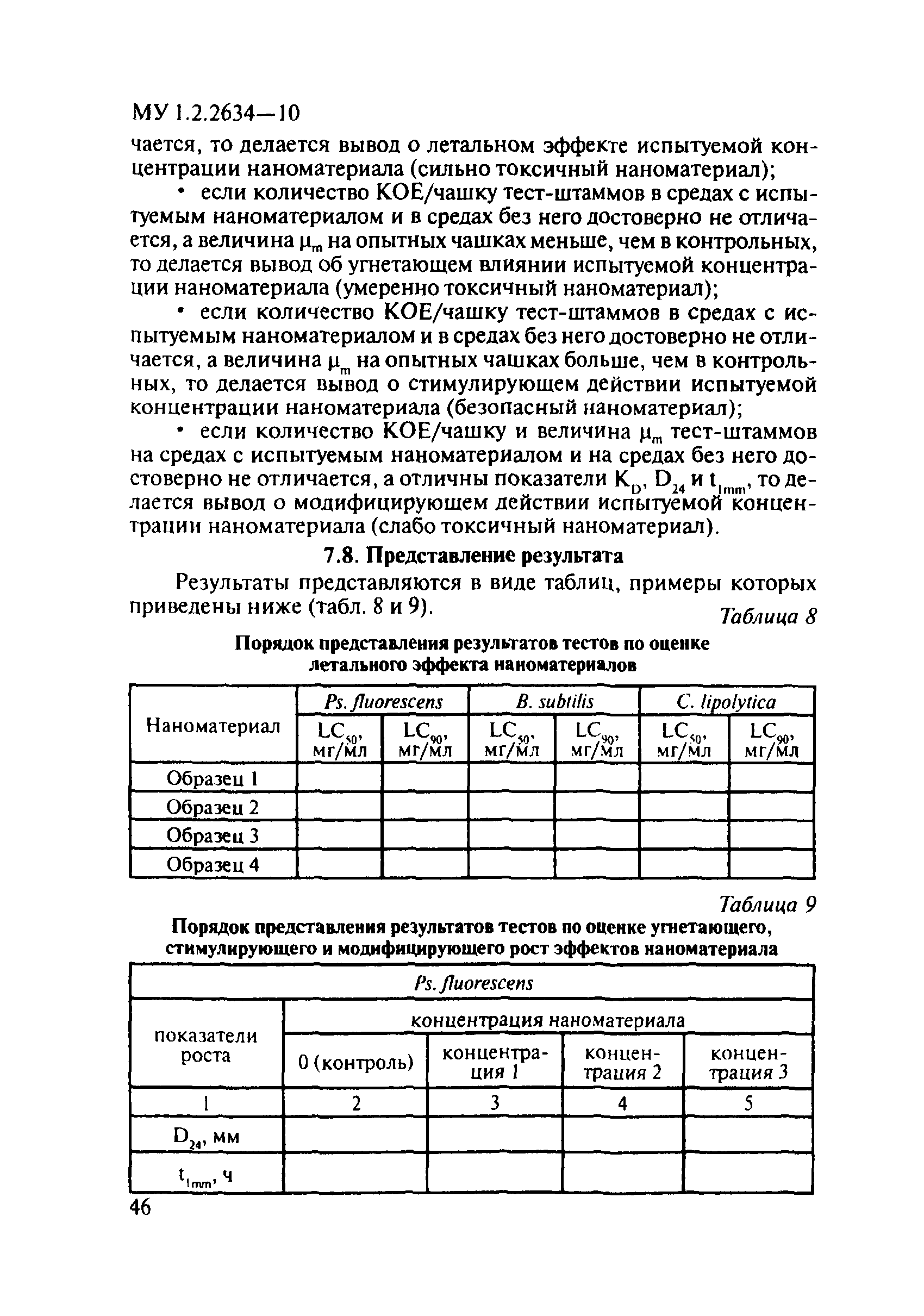 МУ 1.2.2634-10