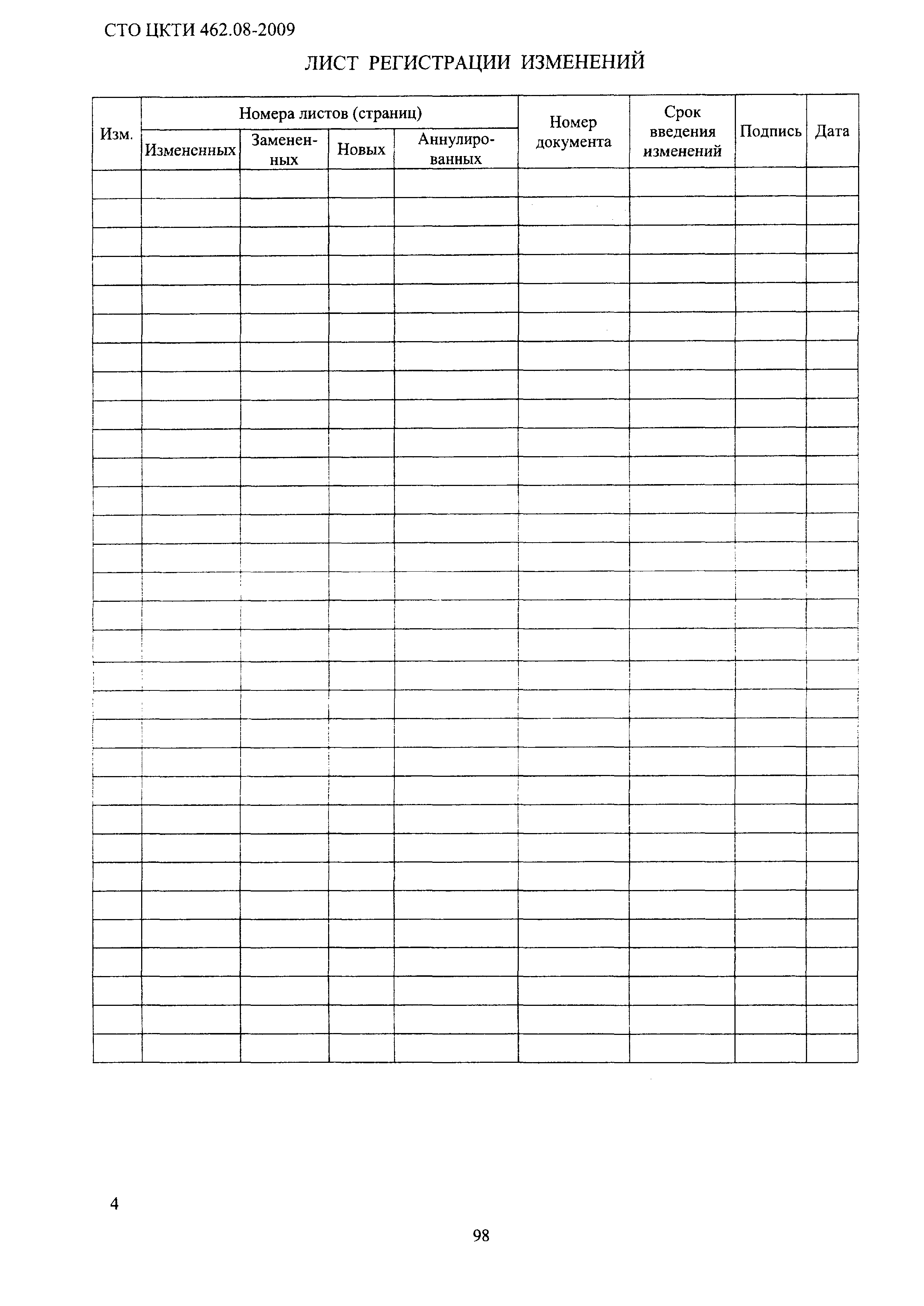 СТО ЦКТИ 462.08-2009