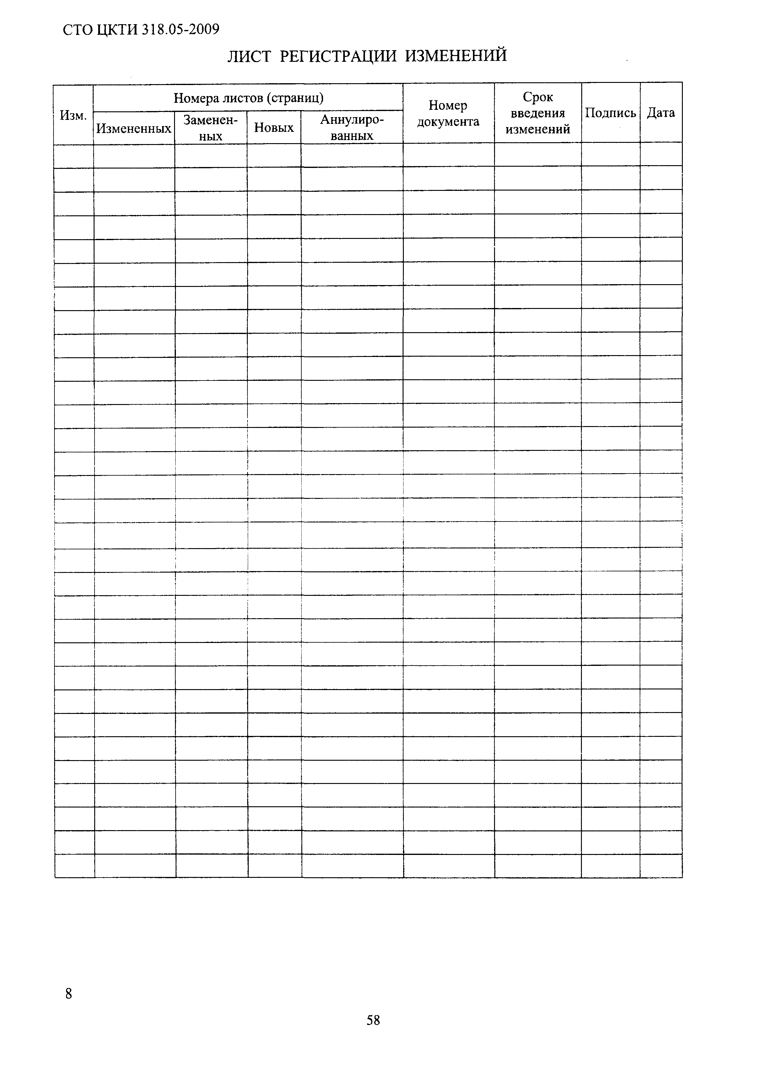 СТО ЦКТИ 318.05-2009