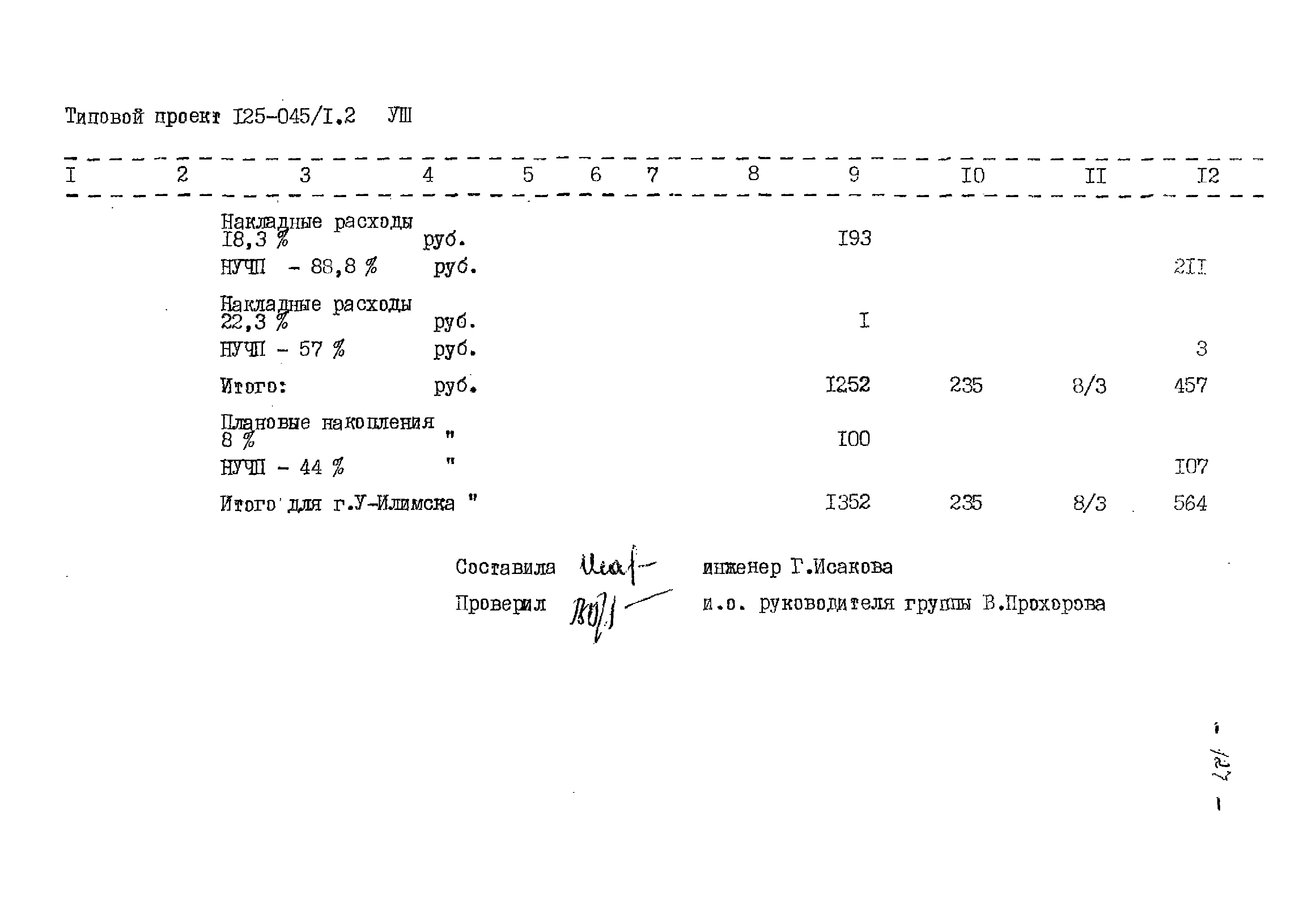 Типовой проект 125-045/1.2