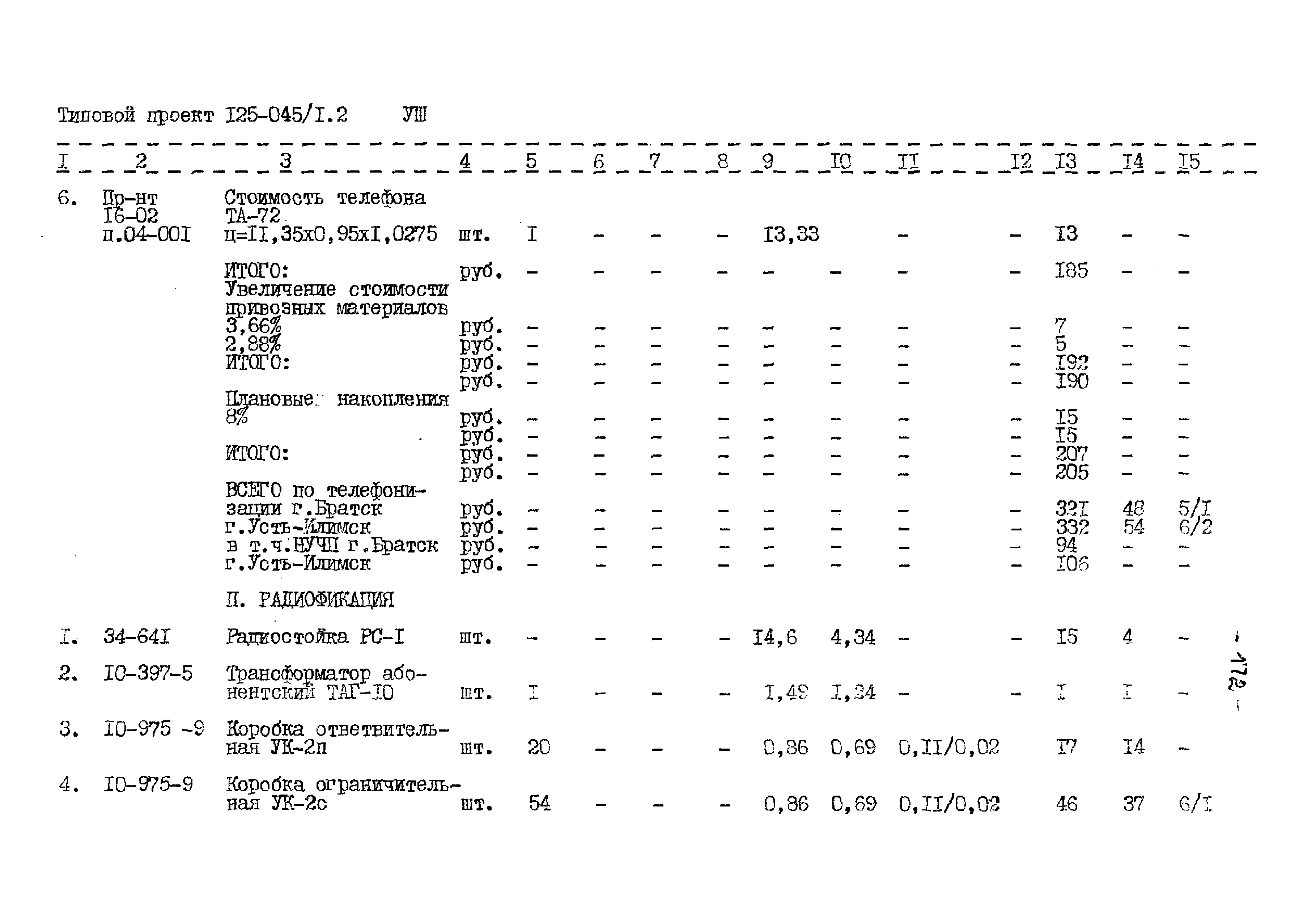 Типовой проект 125-045/1.2