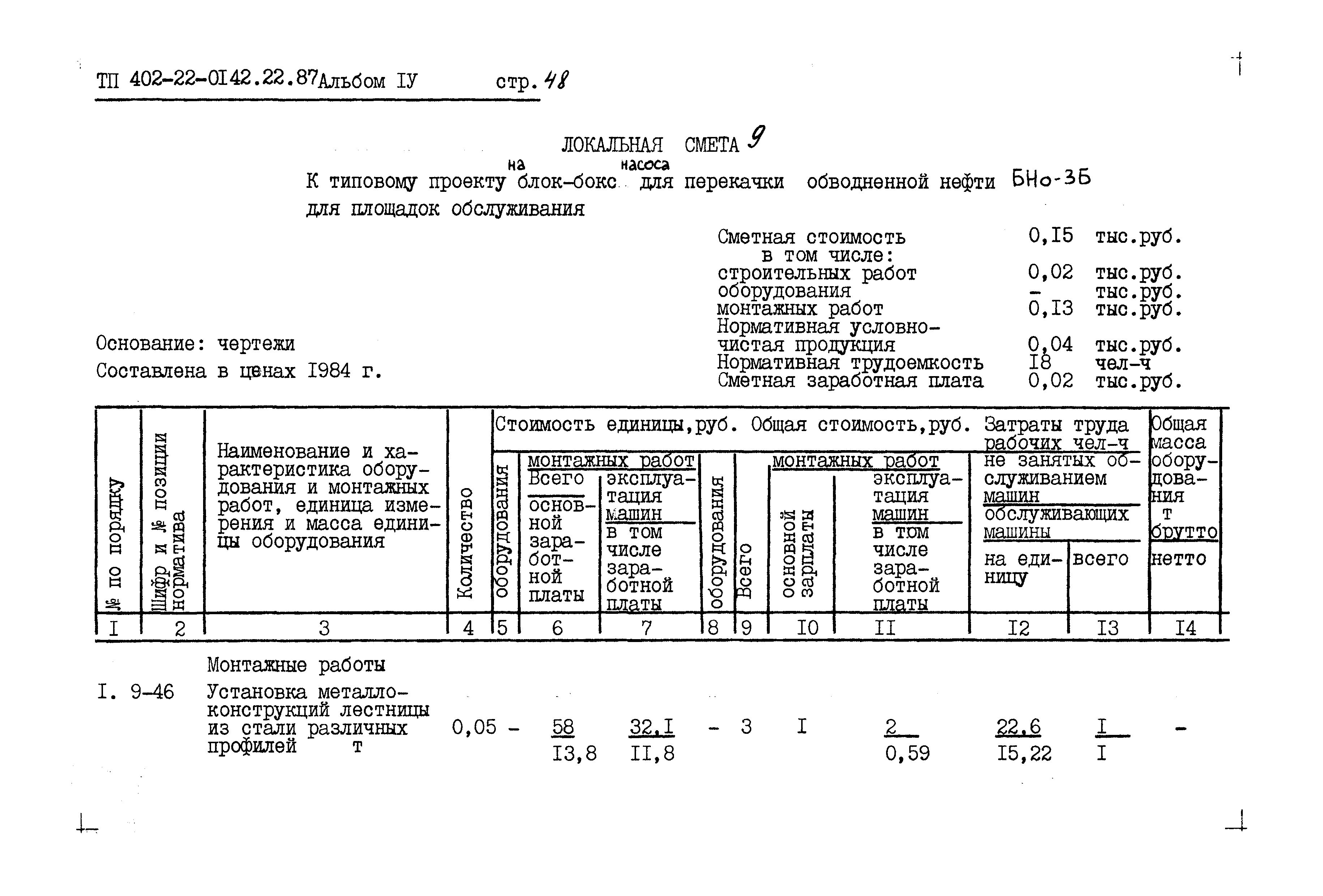 Типовые проектные решения 402-11-0142.22.87