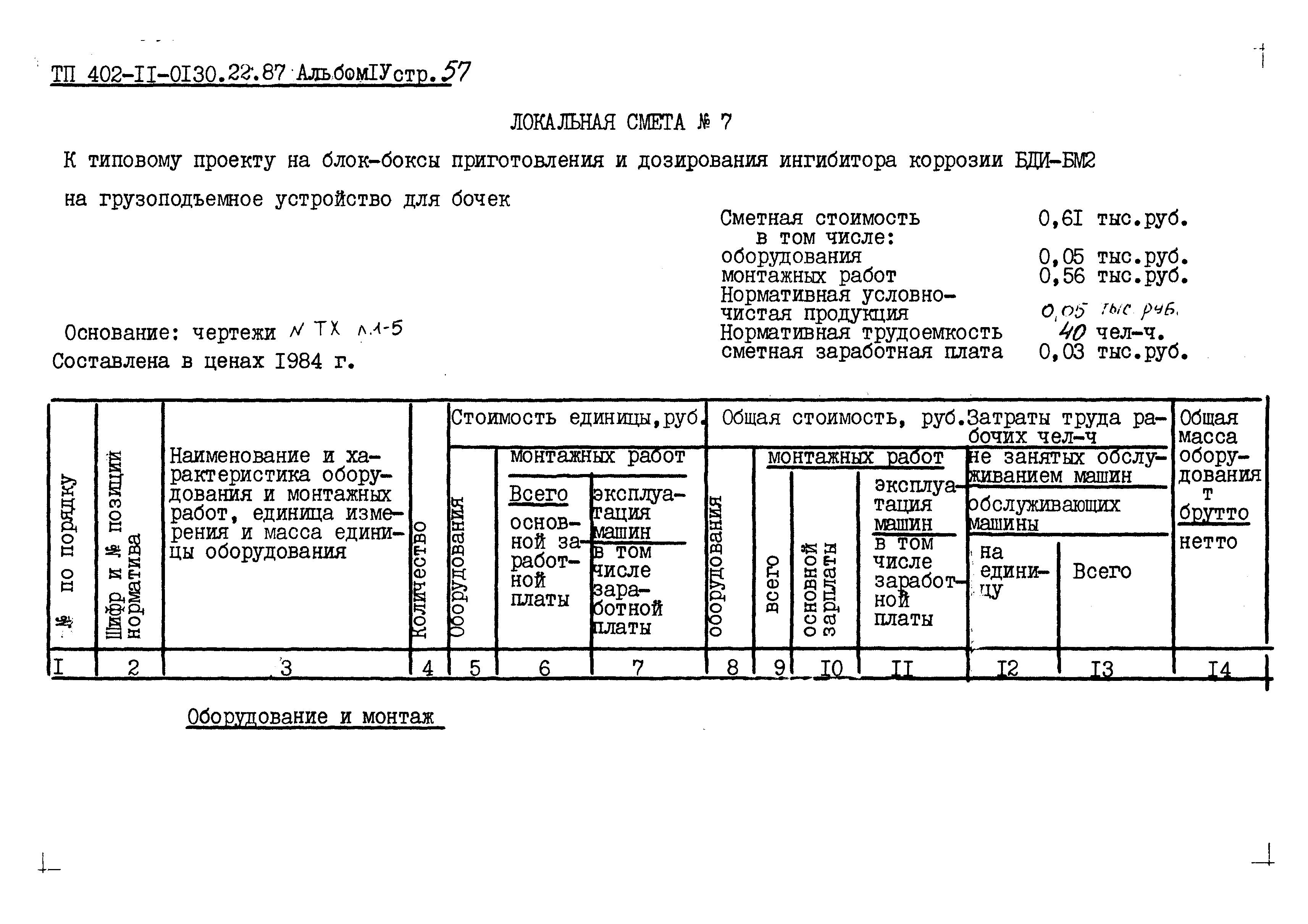 Типовые проектные решения 402-11-0130.22.88