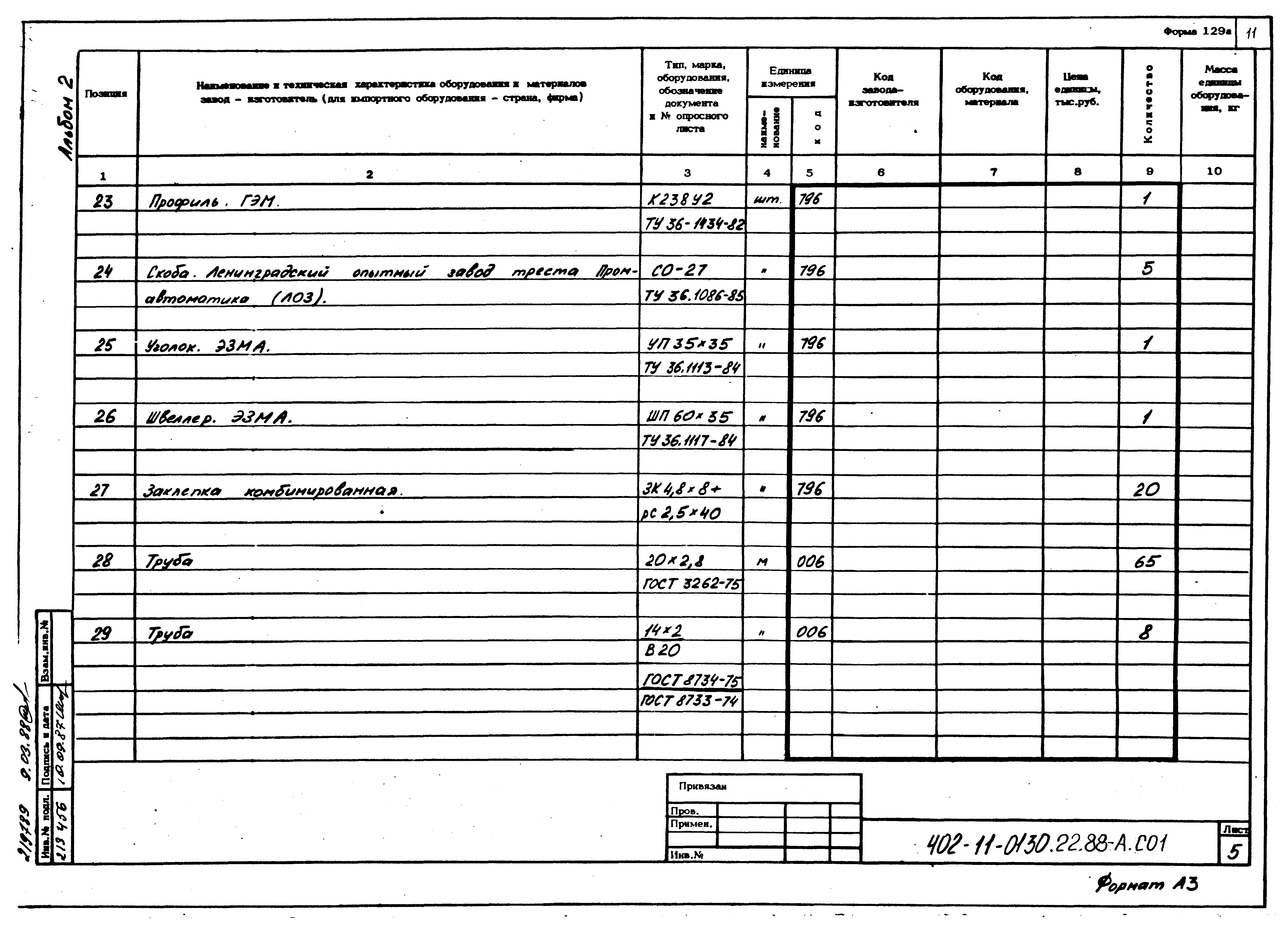 Типовые проектные решения 402-11-0130.22.88