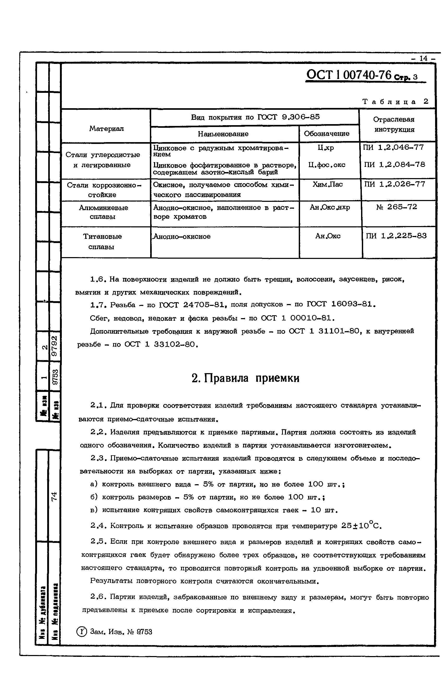 ОСТ 1 00740-76