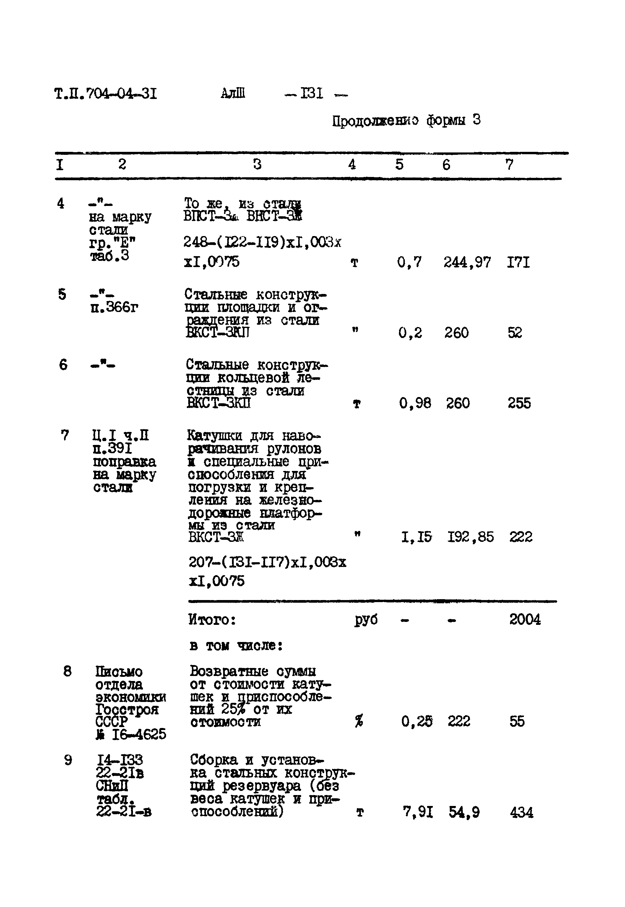 Типовые проектные решения 704-04-31