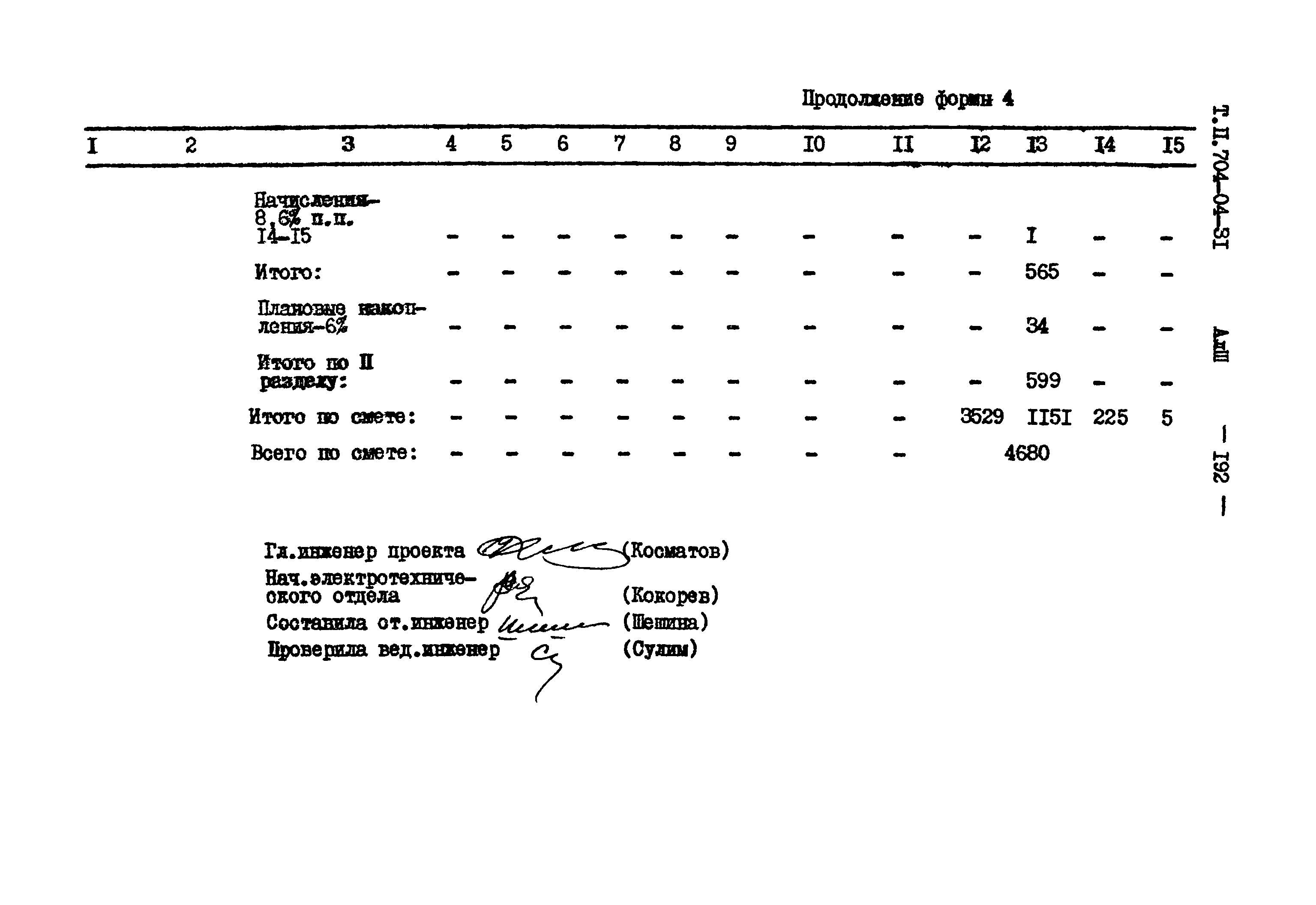 Типовые проектные решения 704-04-31