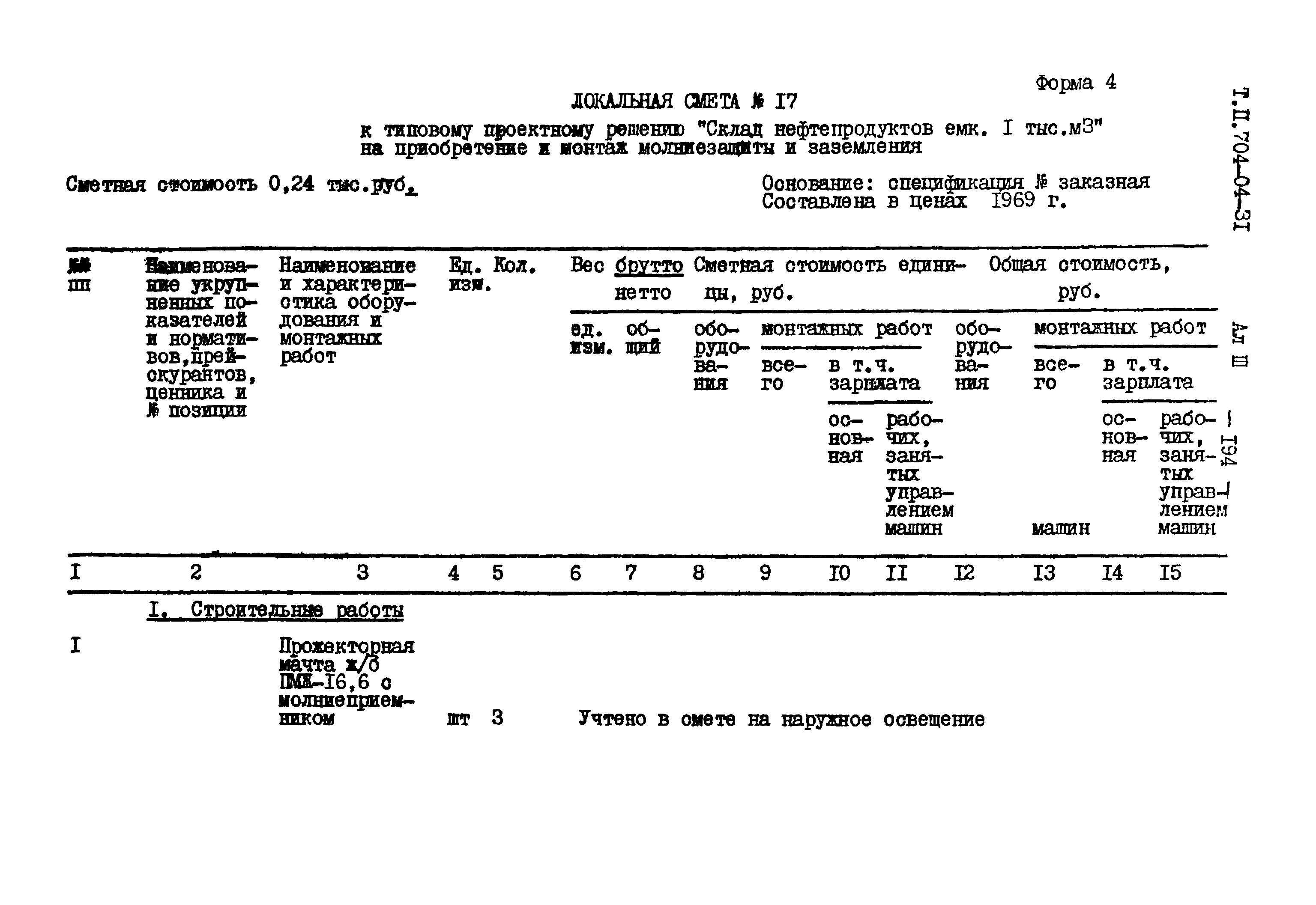 Типовые проектные решения 704-04-31