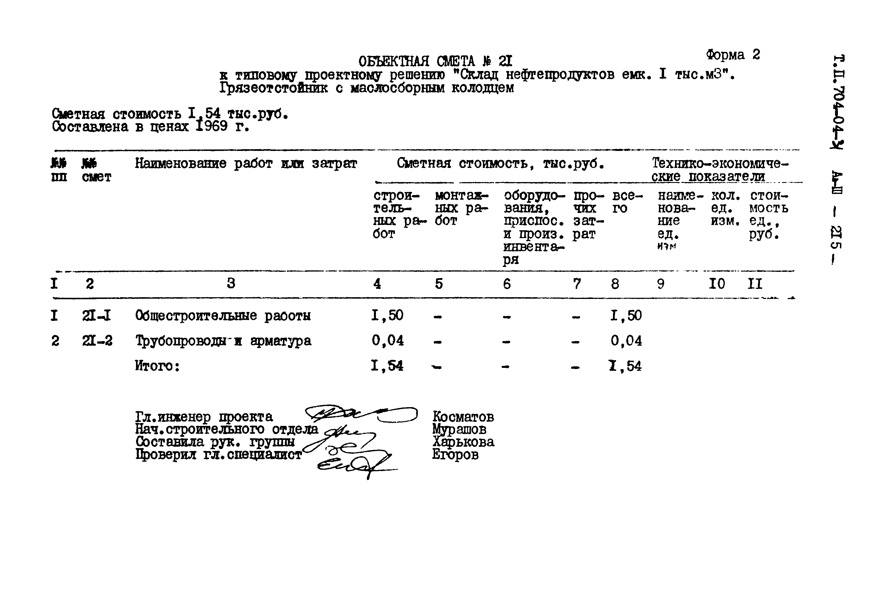 Типовые проектные решения 704-04-31