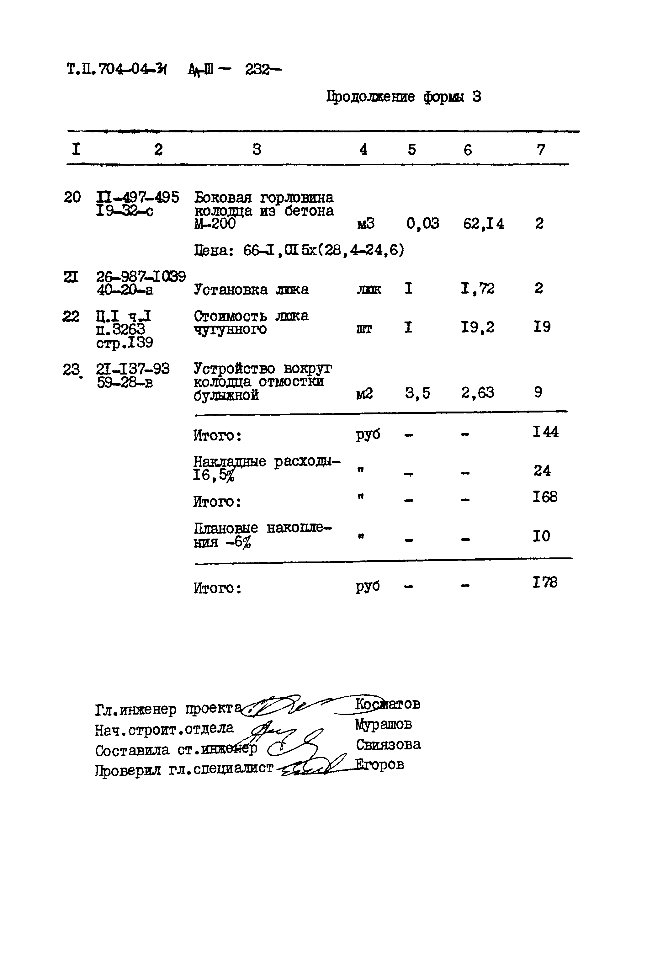 Типовые проектные решения 704-04-31