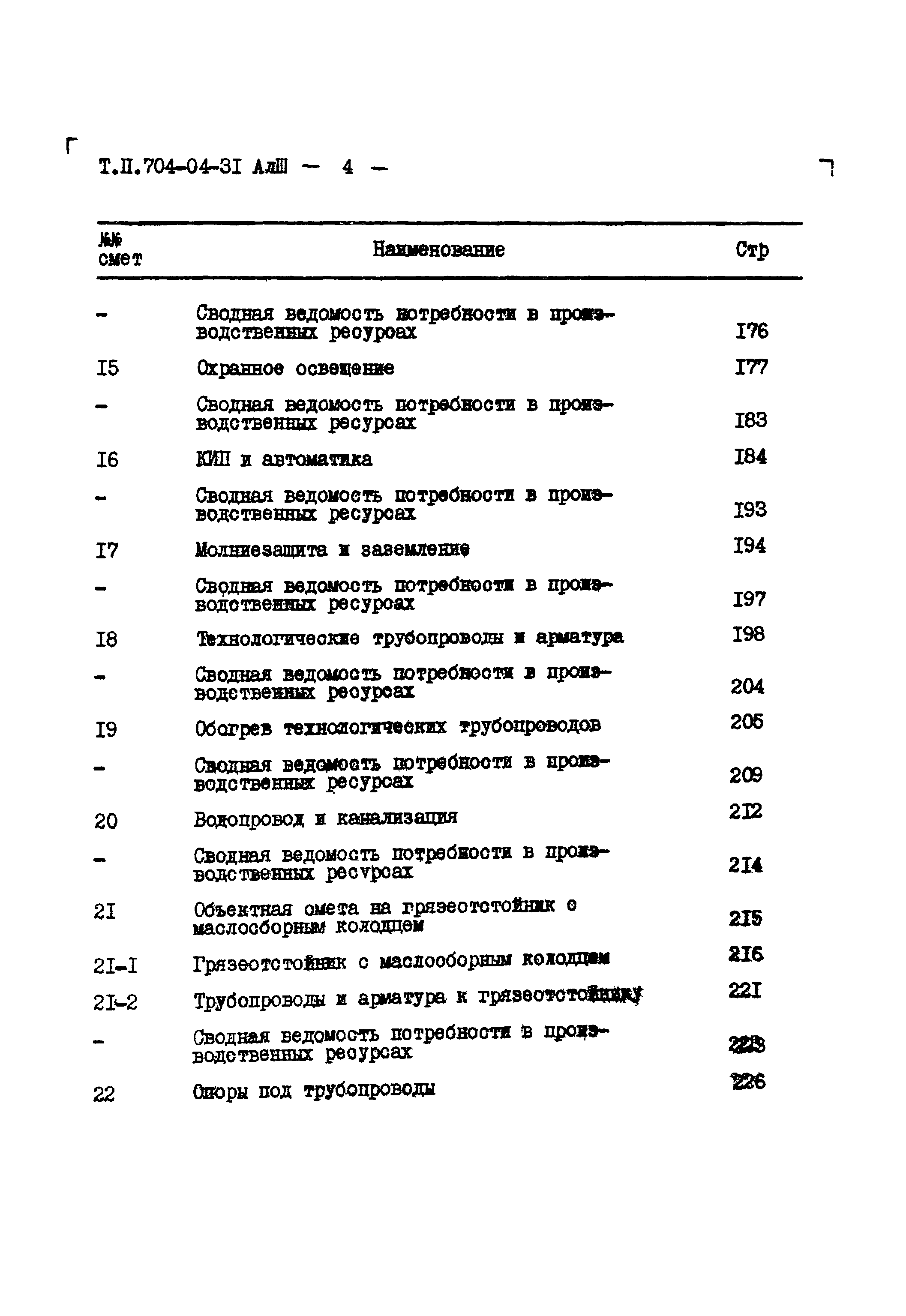 Типовые проектные решения 704-04-31