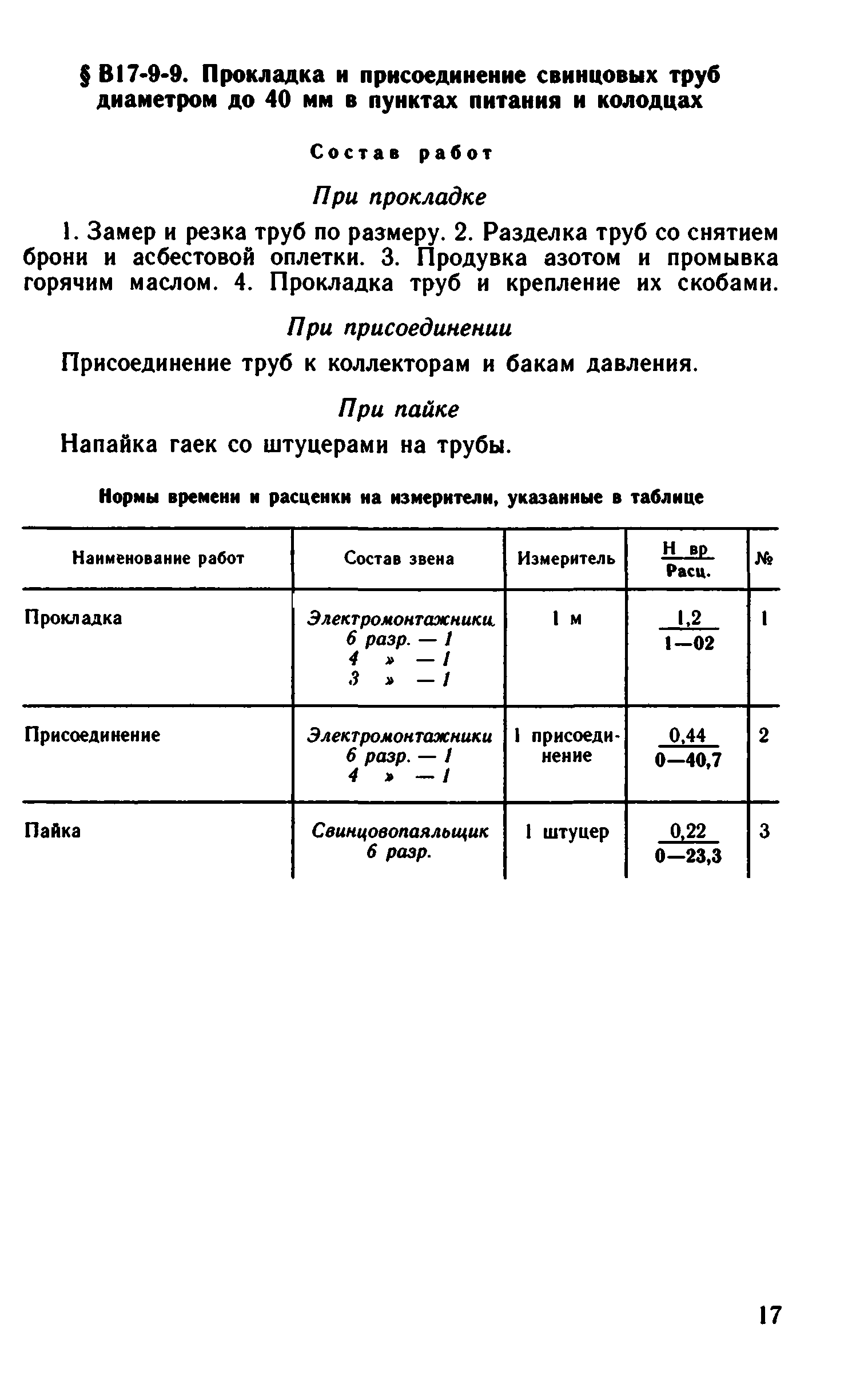 ВНиР В17-9