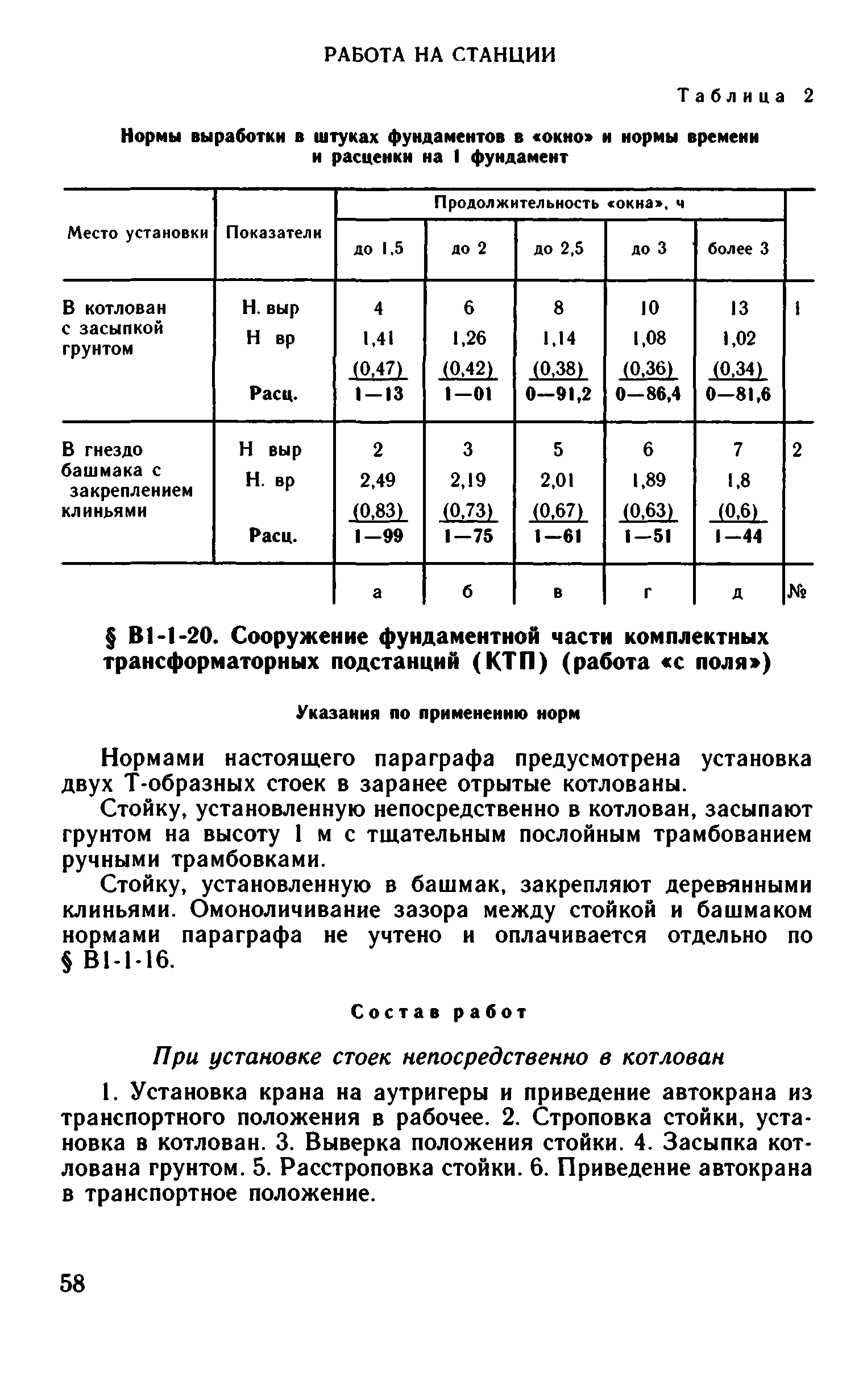 ВНиР В1-1