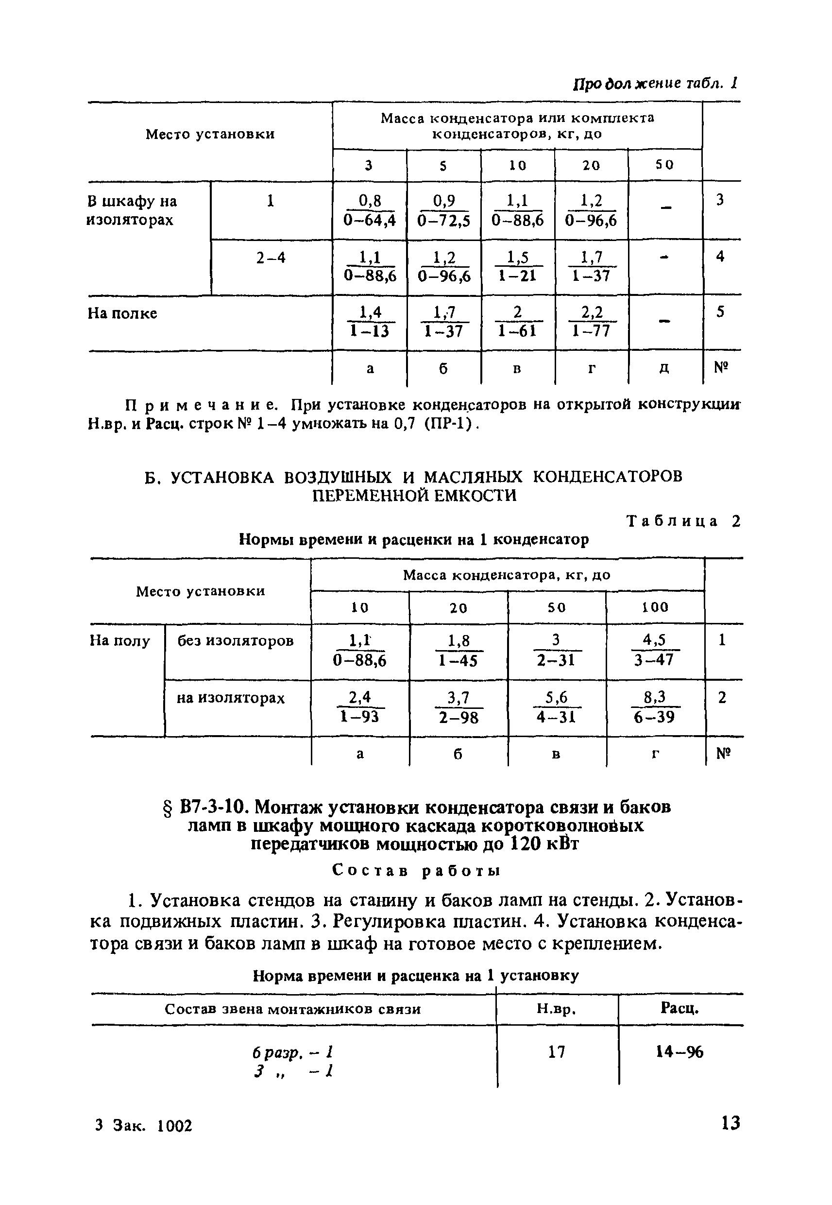 ВНиР В7-3