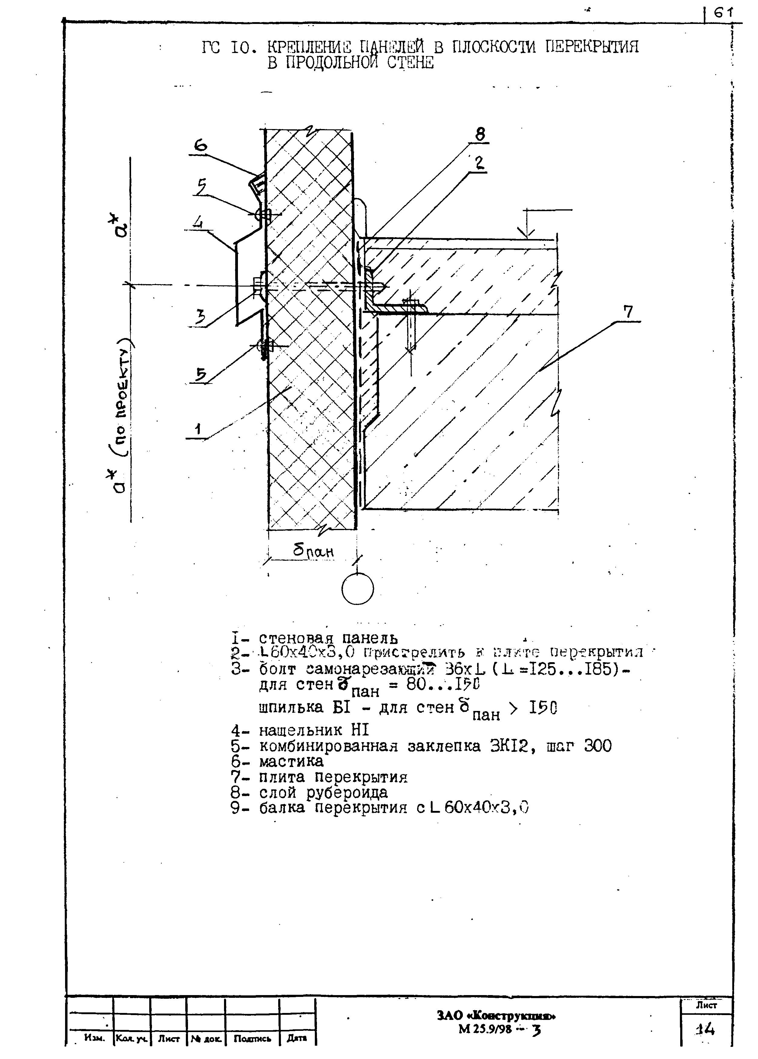 Шифр М25.9/98