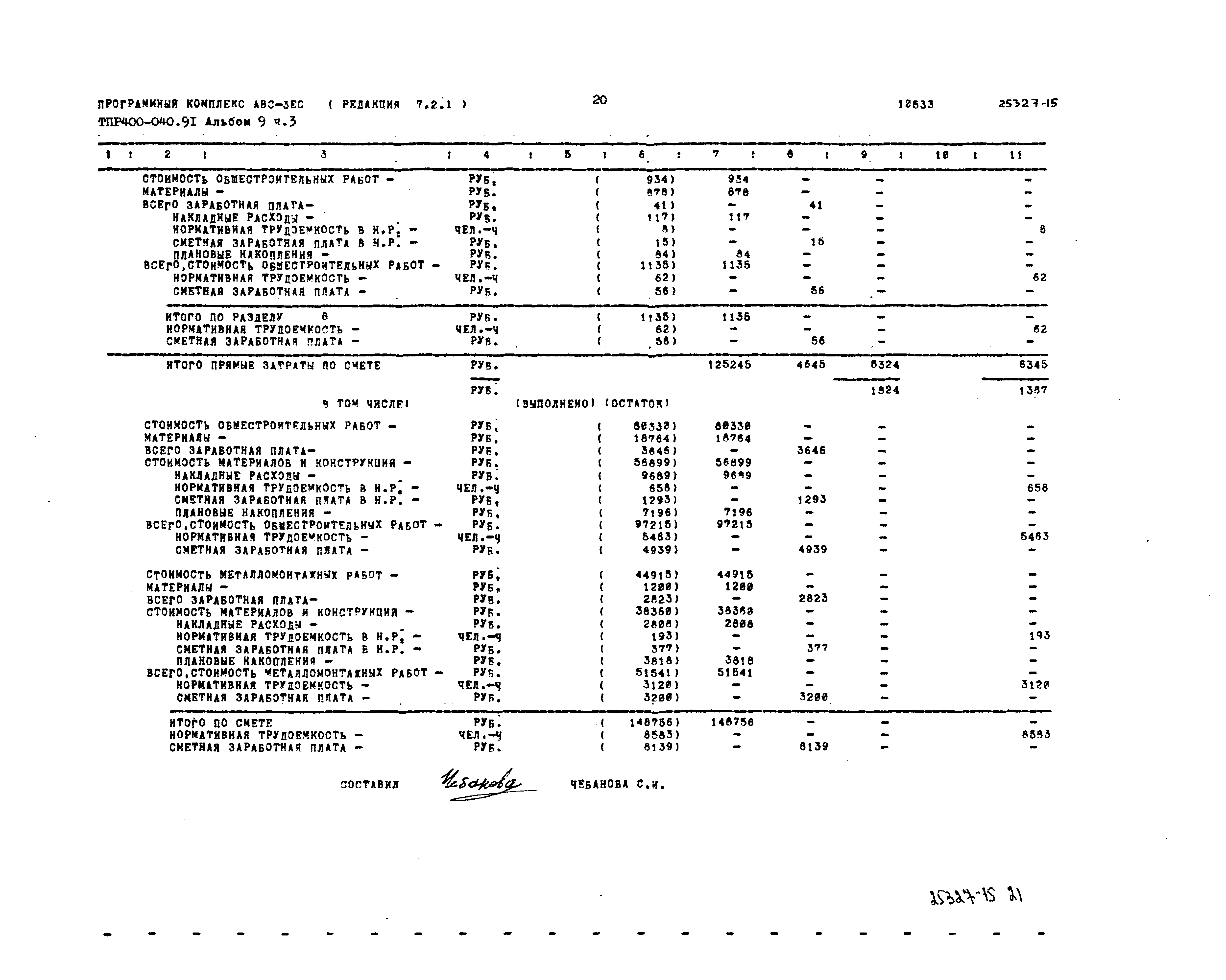 Типовые проектные решения 400-040.91