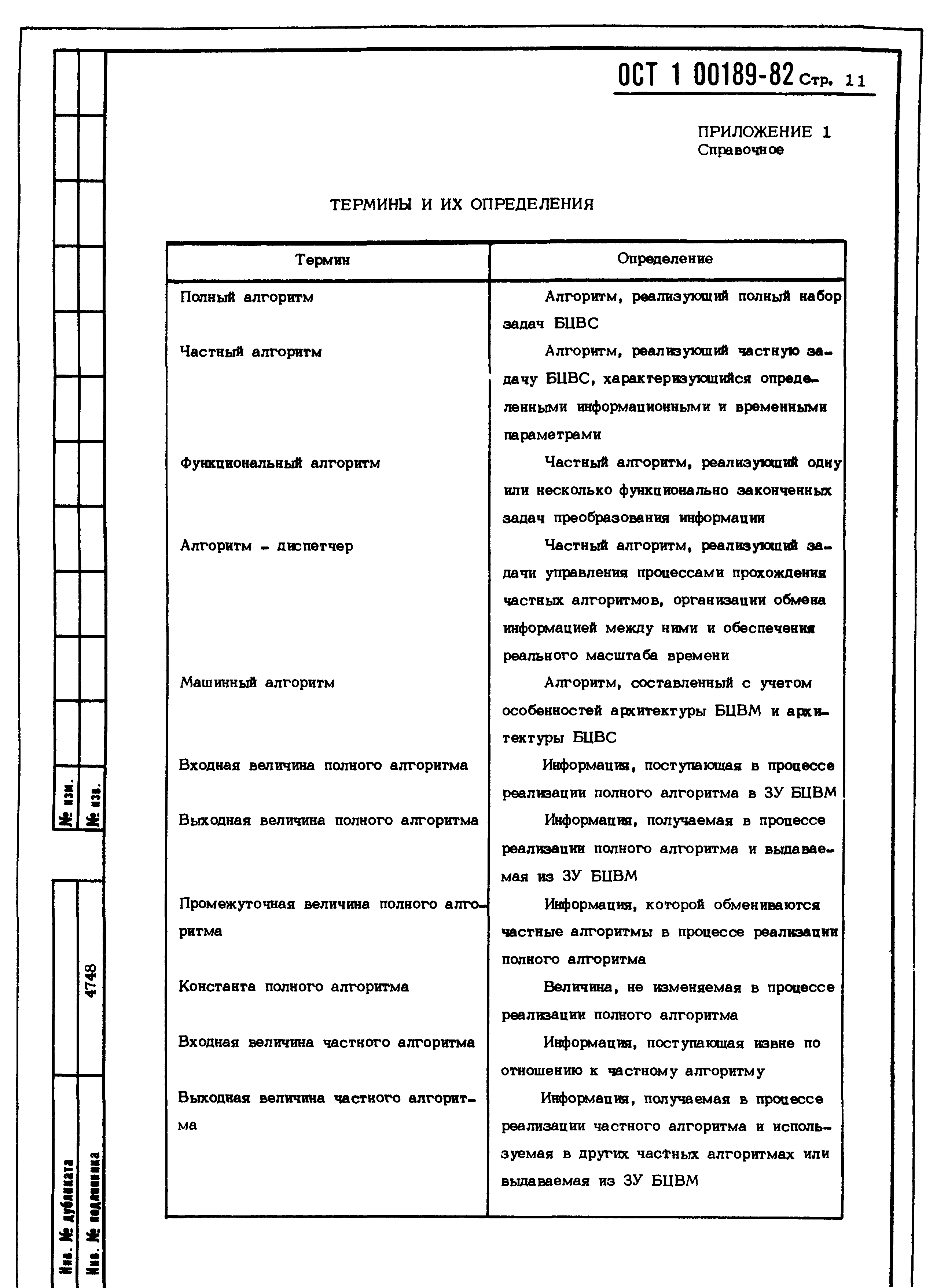 ОСТ 1 00189-82