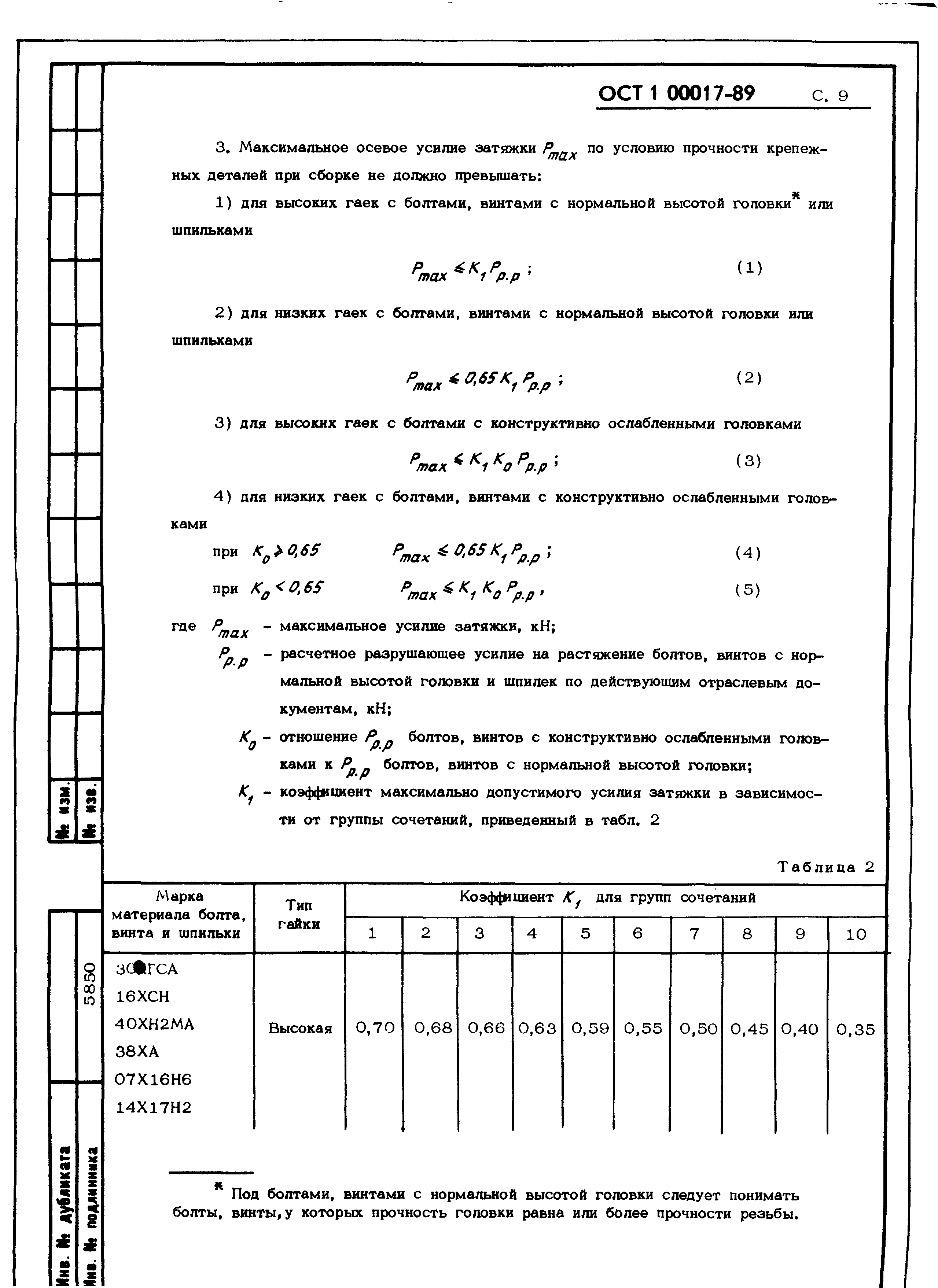 ОСТ 1 00017-89