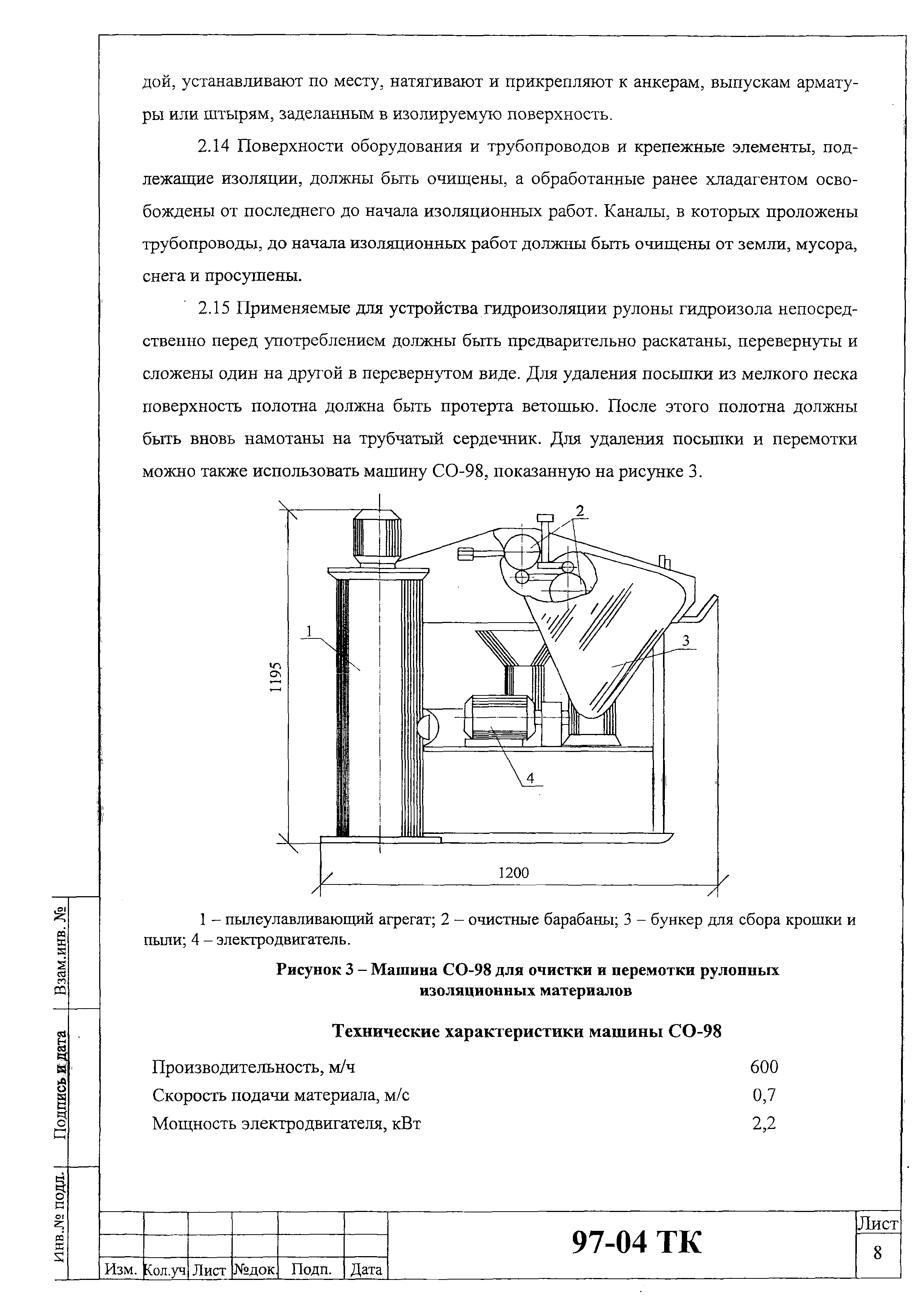 Технологическая карта 97-04 ТК