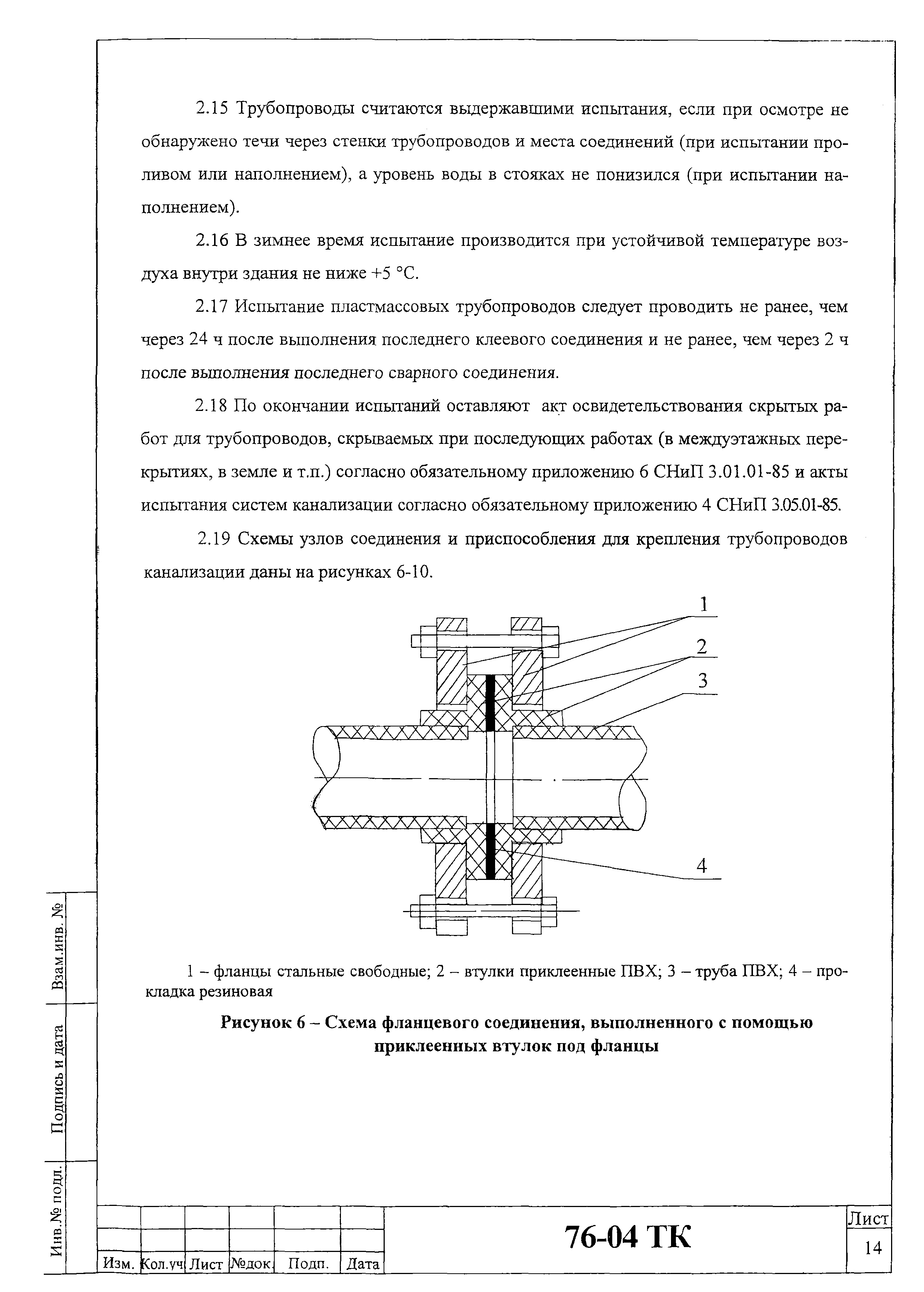 Технологическая карта 76-04 ТК