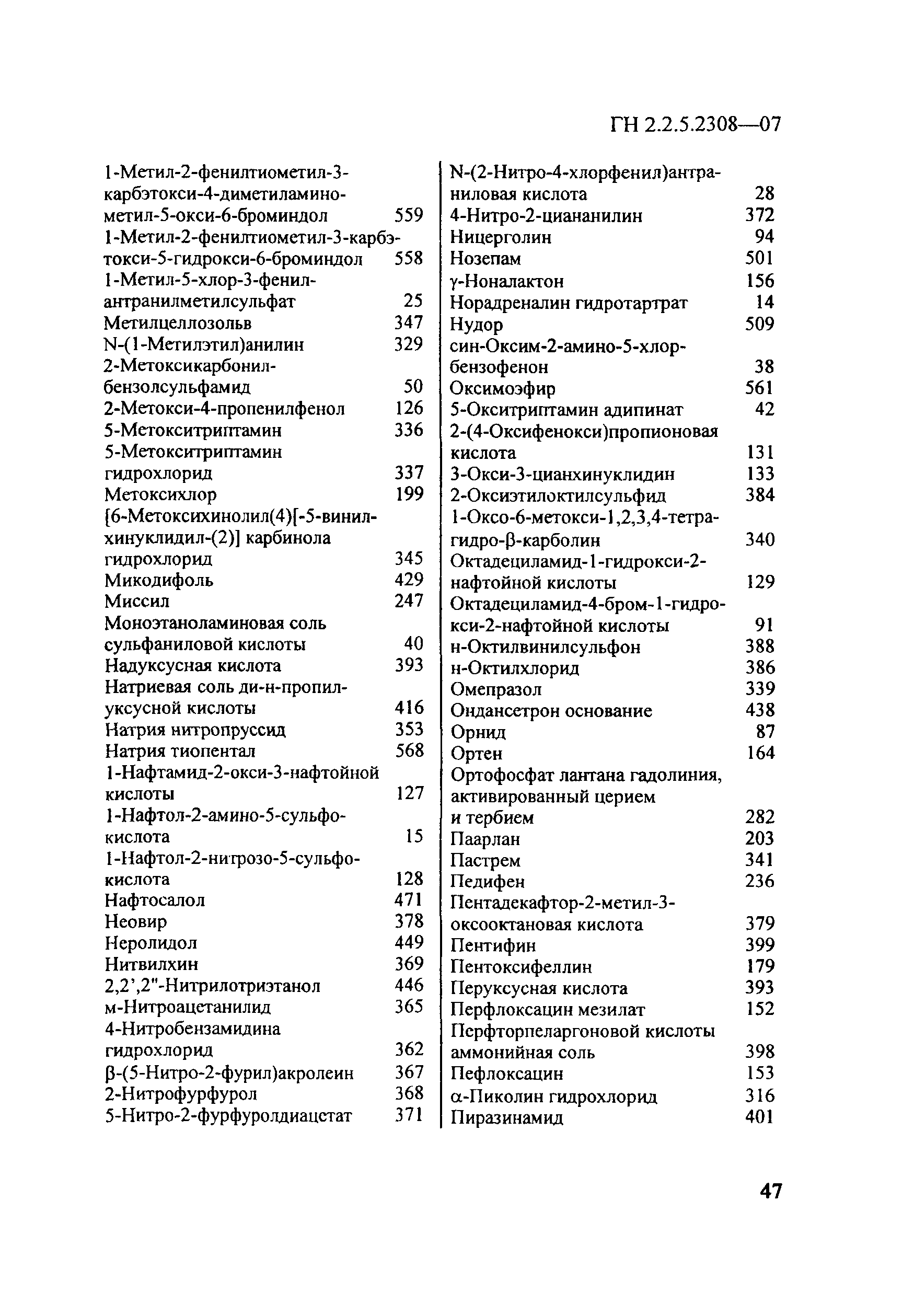 ГН 2.2.5.2308-07