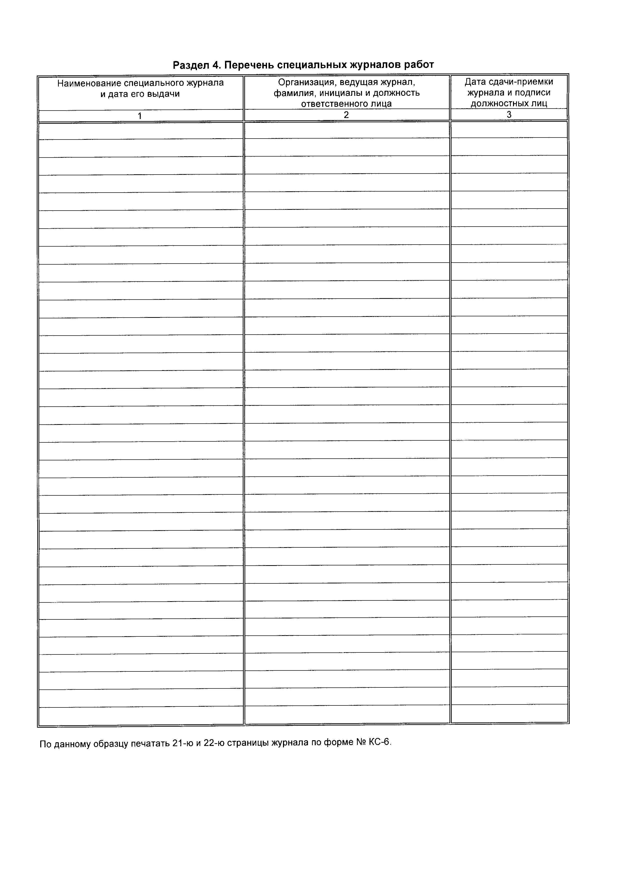 Форма КС-6