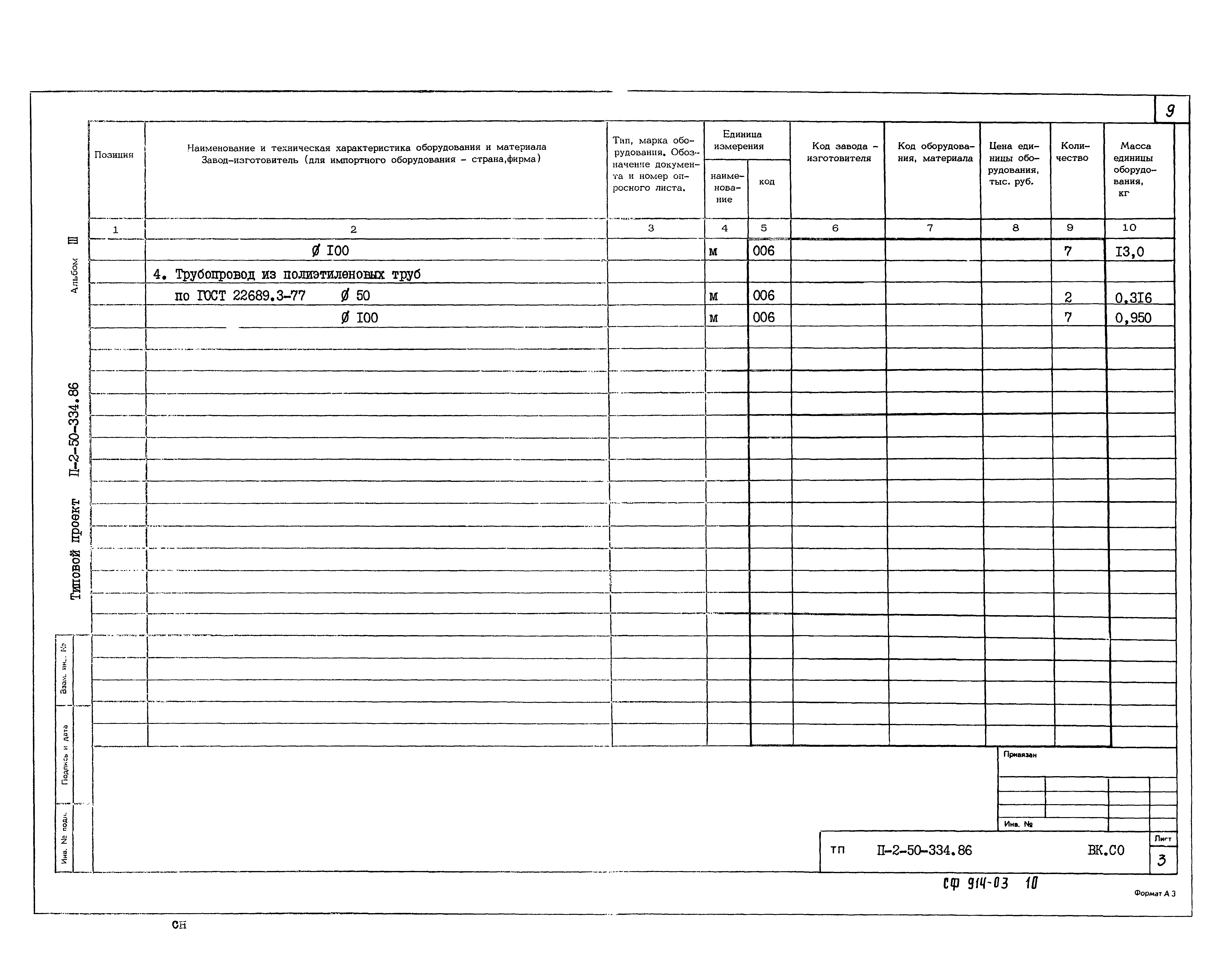 Типовой проект П-2-50-334.86