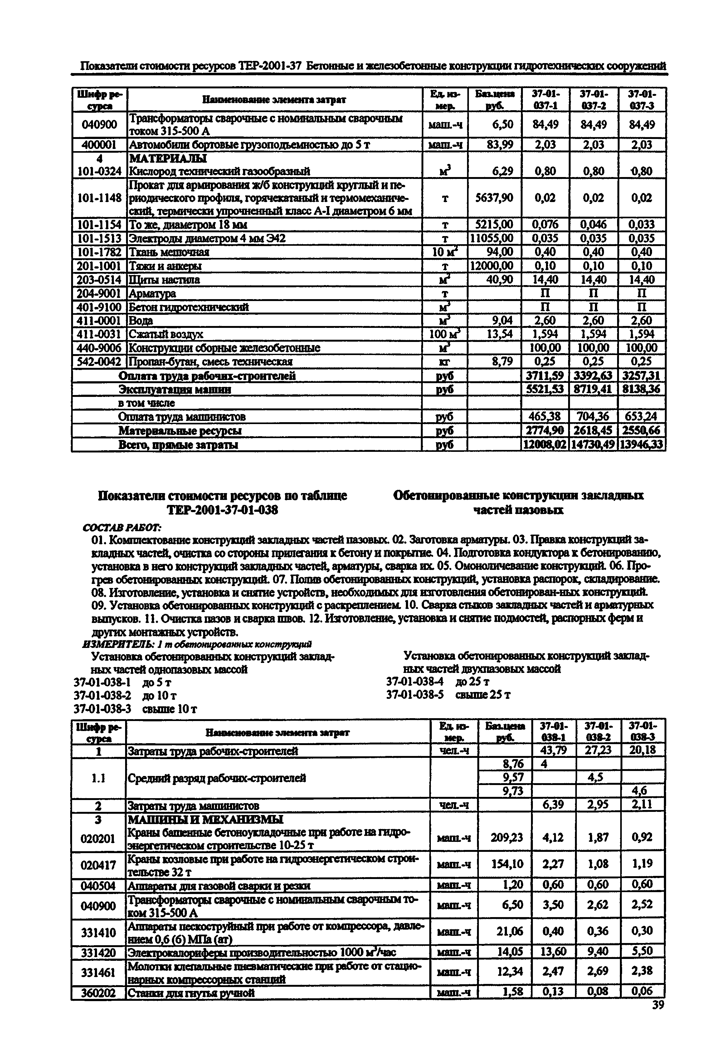 Справочное пособие к ТЕР 81-02-37-2001