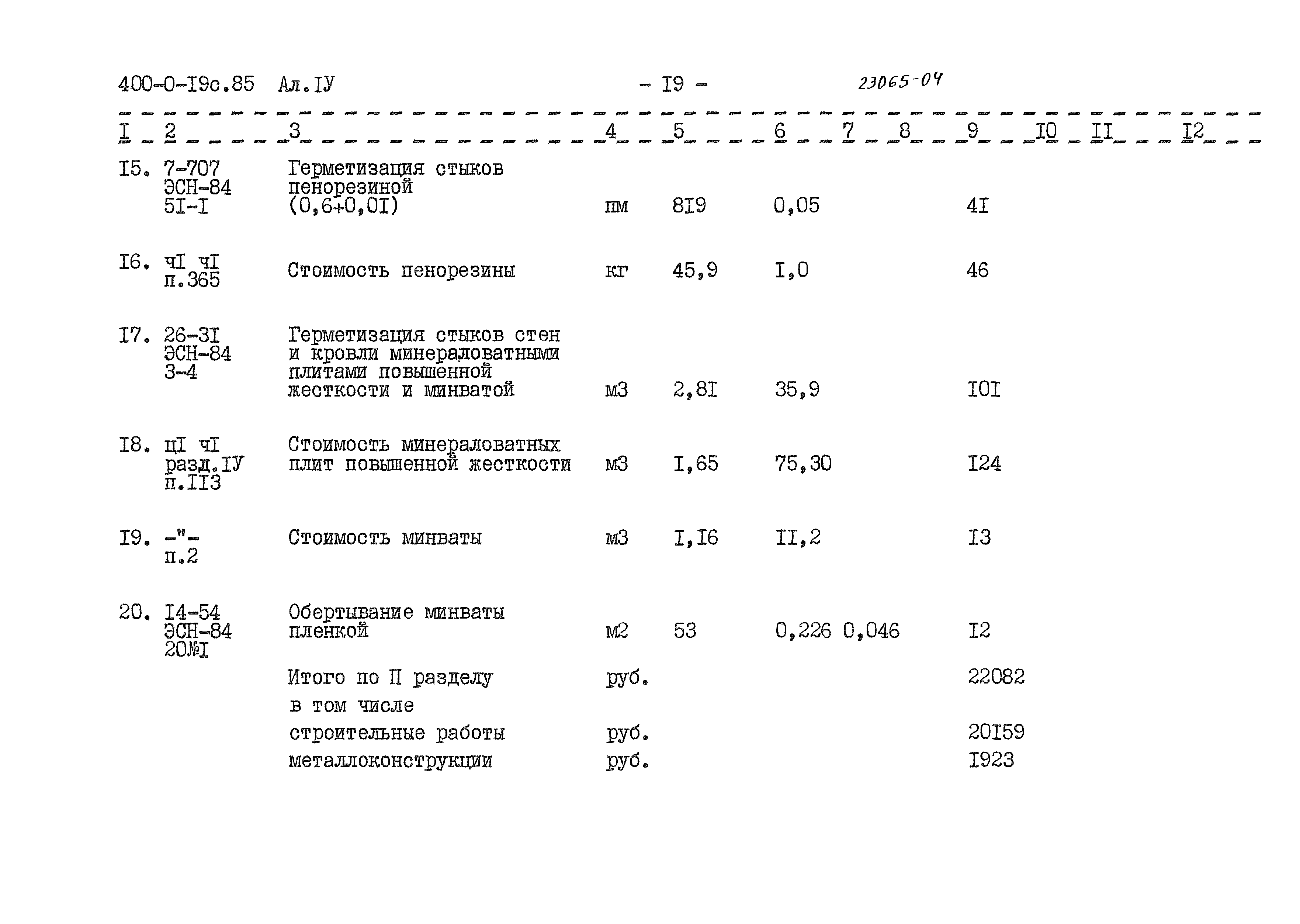 Типовые проектные решения 400-0-19с.85