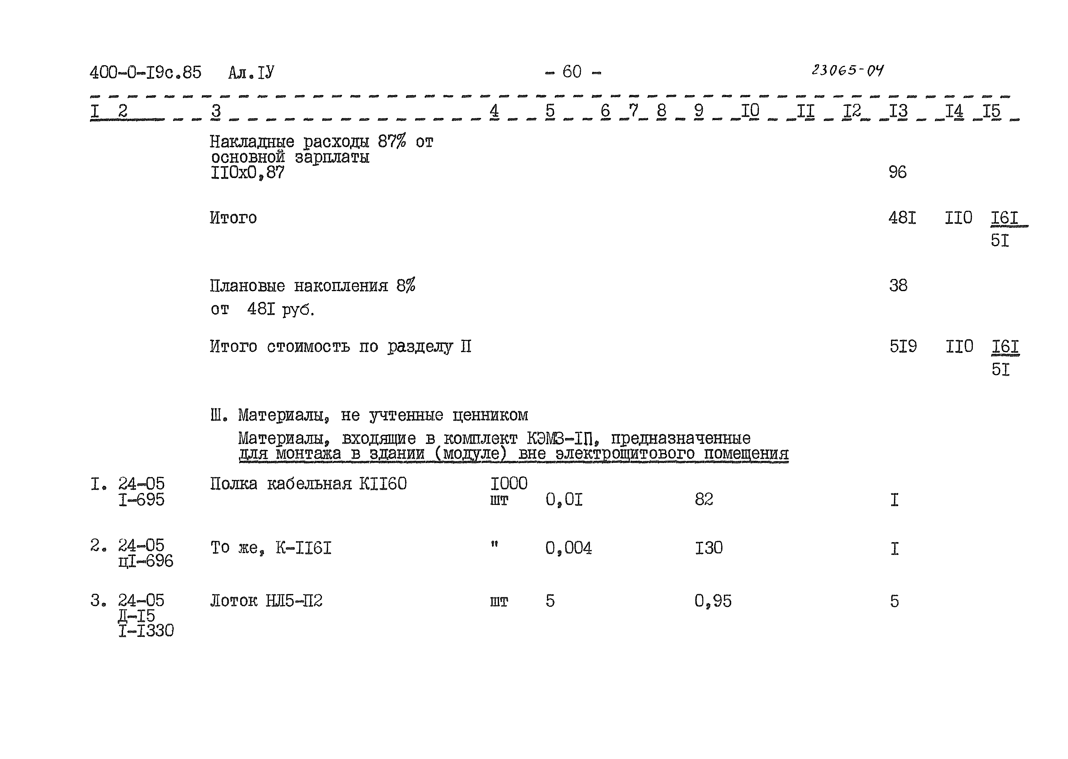 Типовые проектные решения 400-0-19с.85