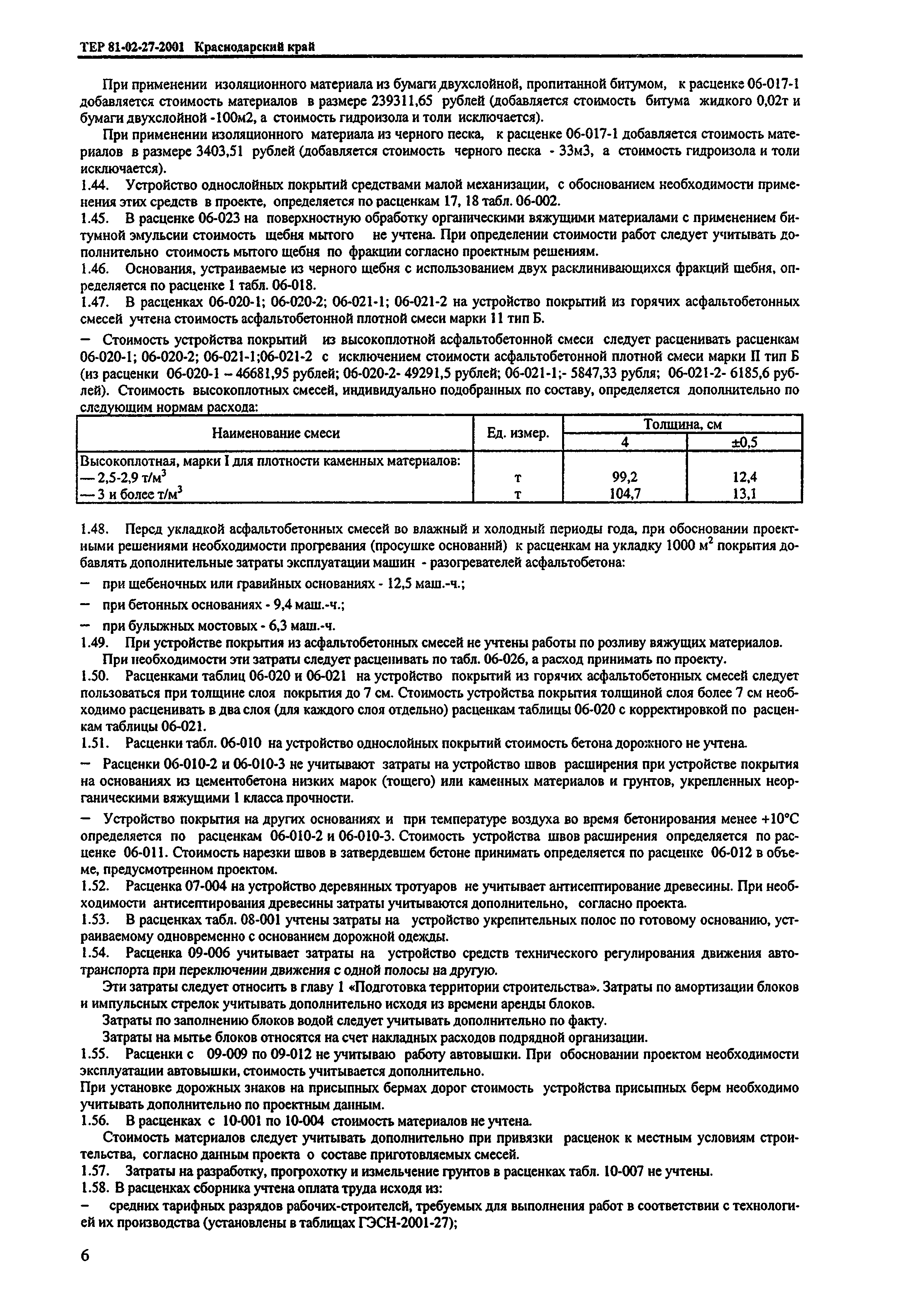 ТЕР Краснодарский край 2001-27