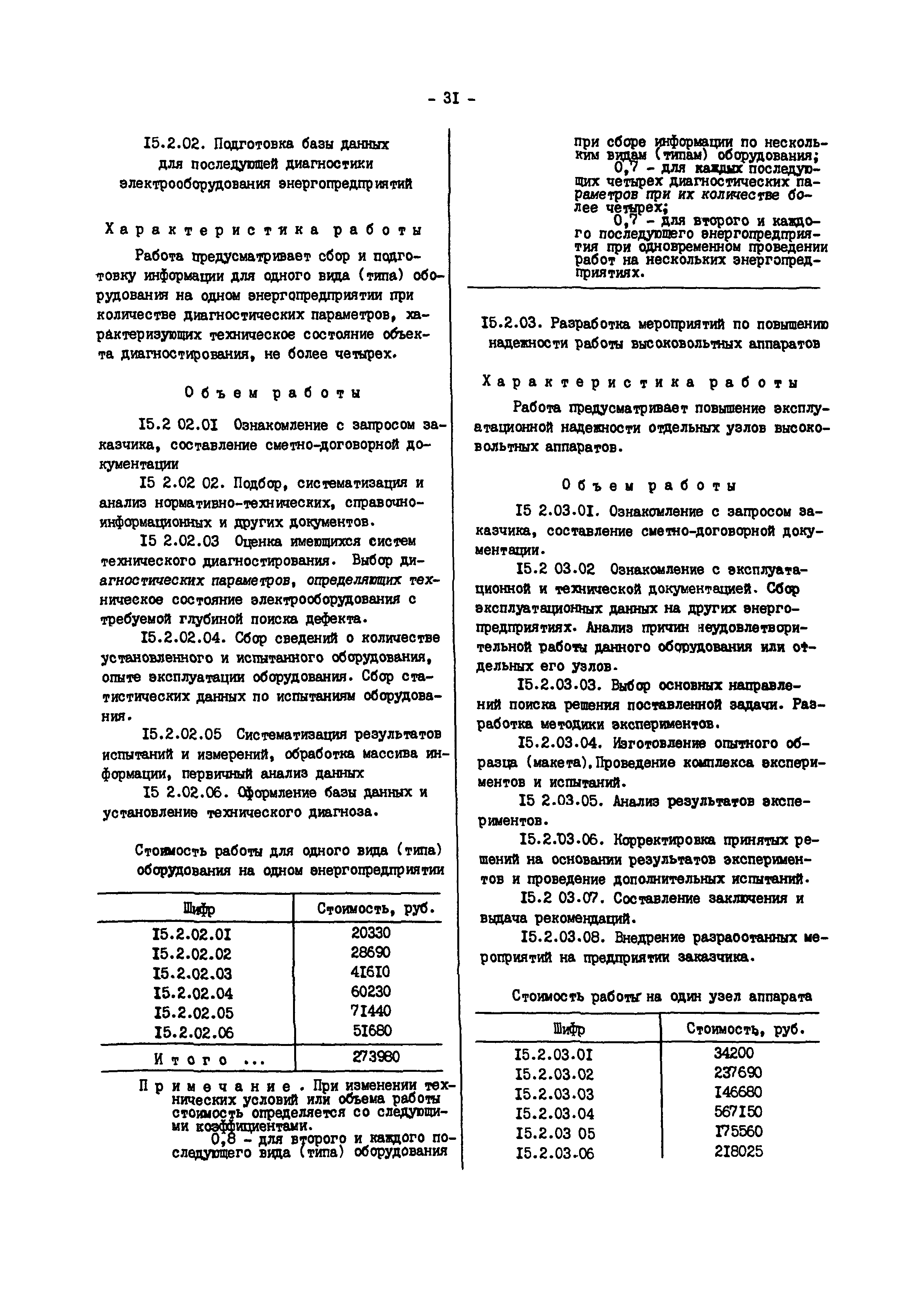 Прейскурант 