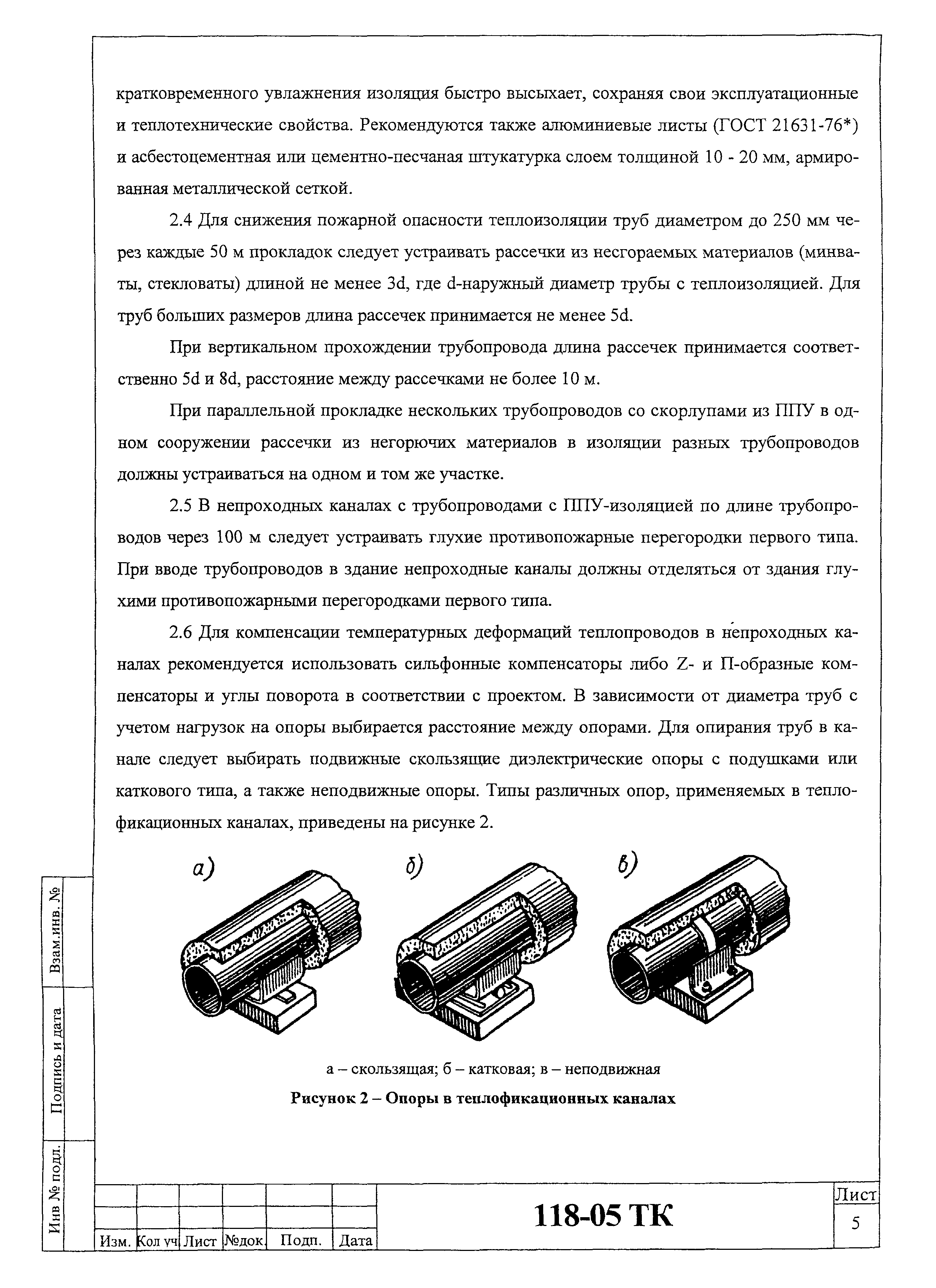 Технологическая карта 118-05 ТК