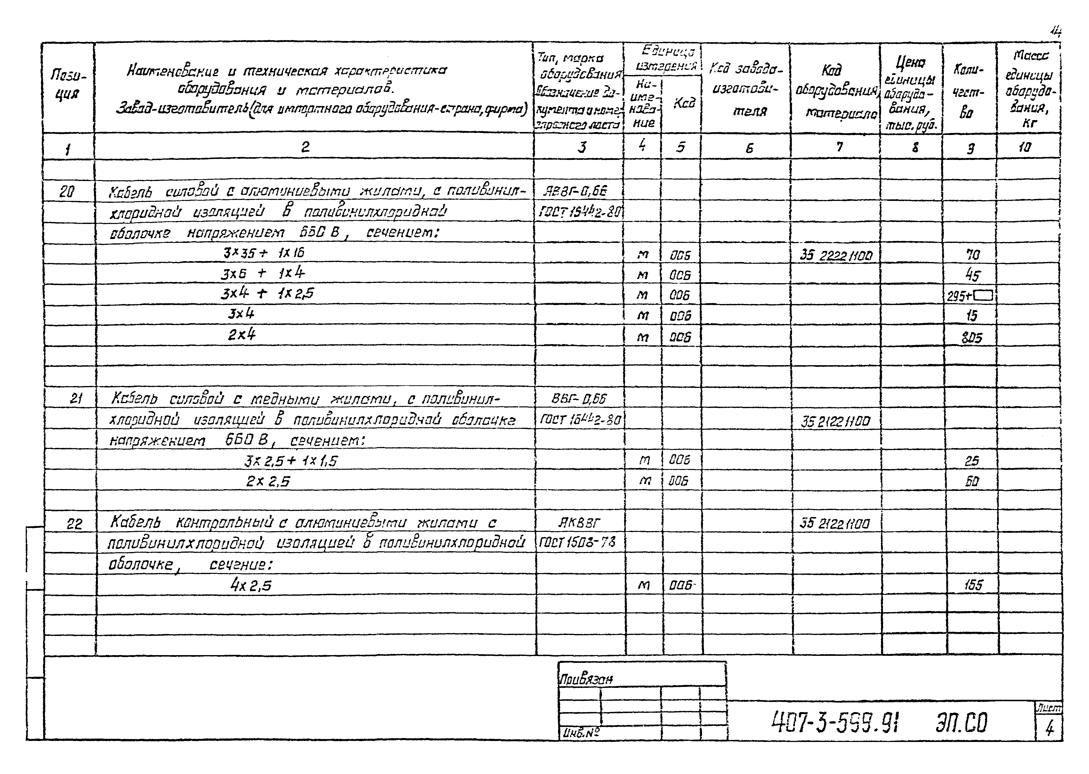 Типовой проект 407-3-599.91