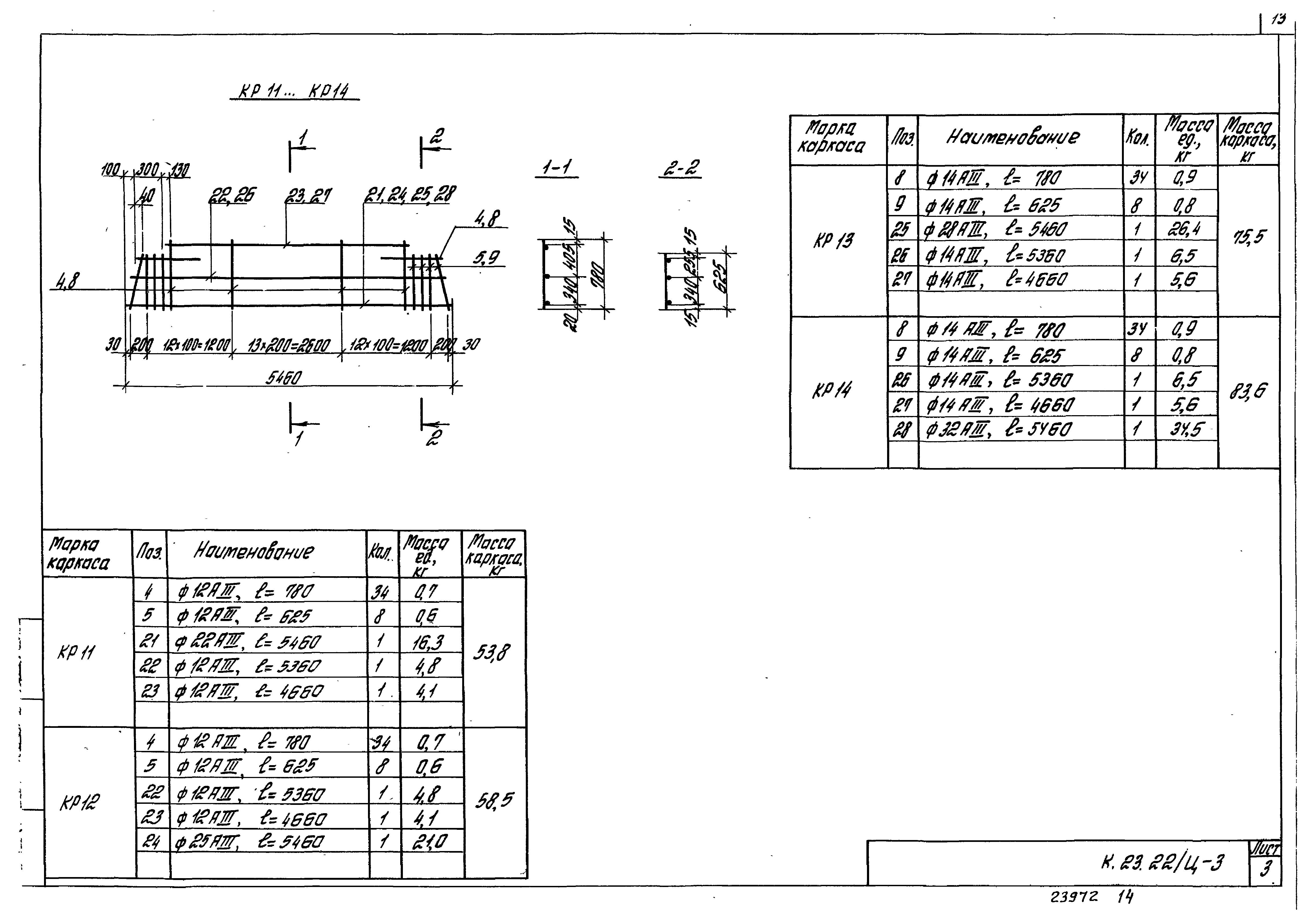 Шифр К.23.22/Ц