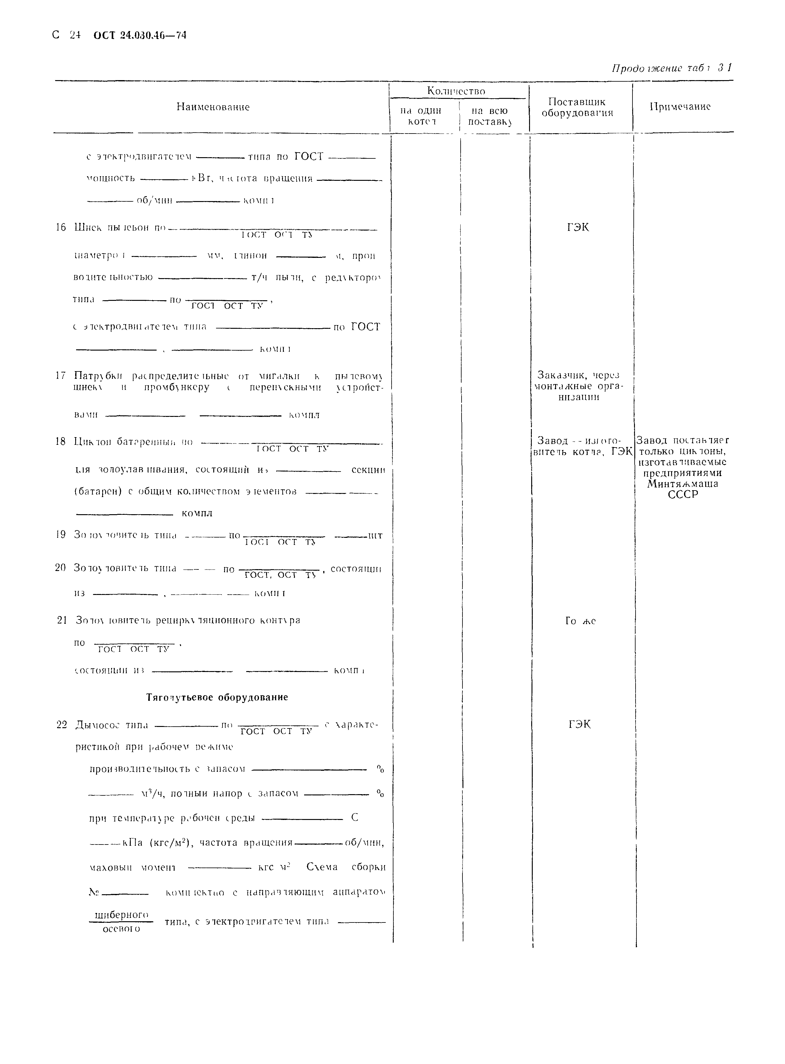 ОСТ 24.030.46-74